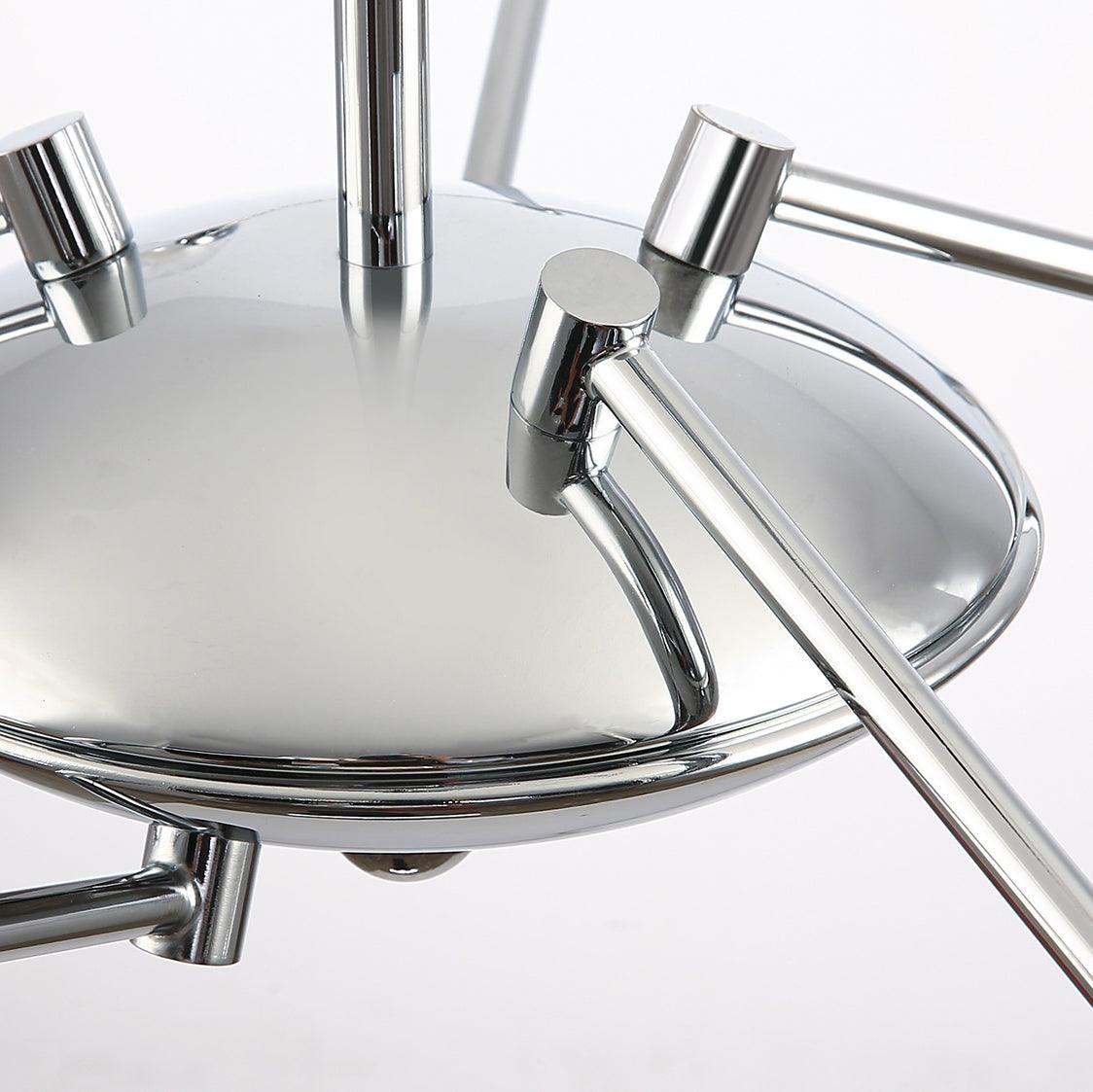 Lioreaine Chandelier Chrome Glass