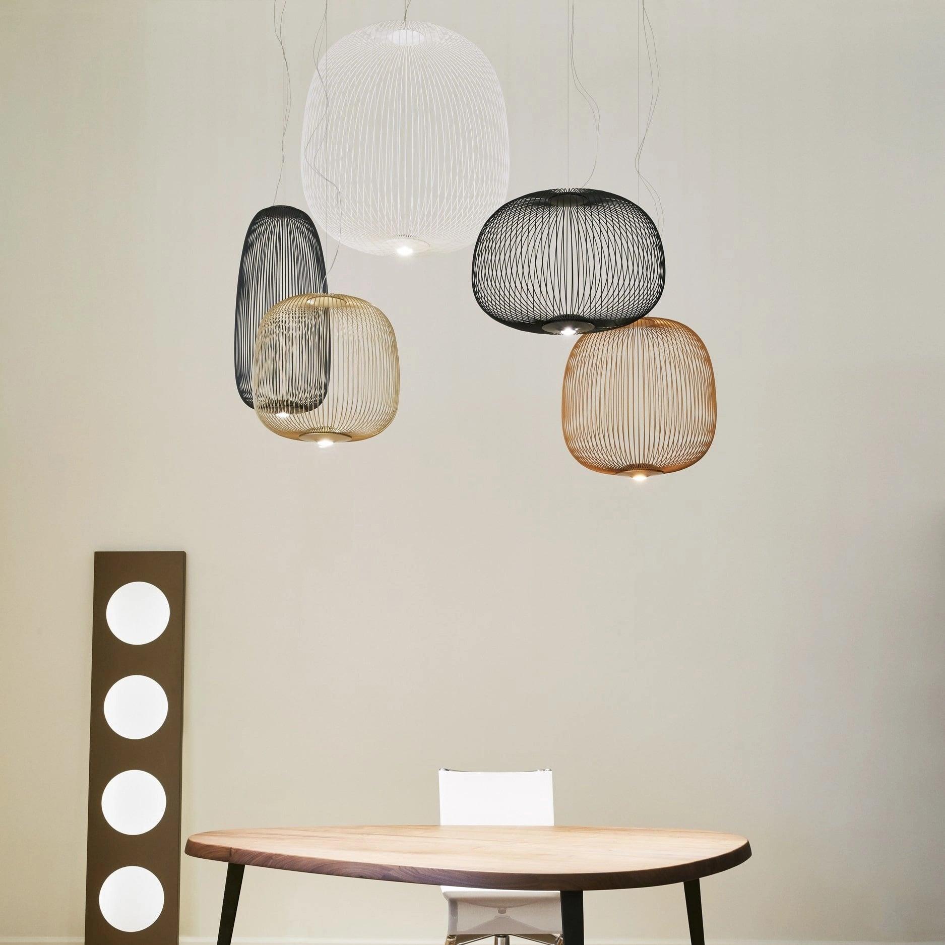 Aero Lightweight Spokes Cage Pendant Light - Neutral Decor