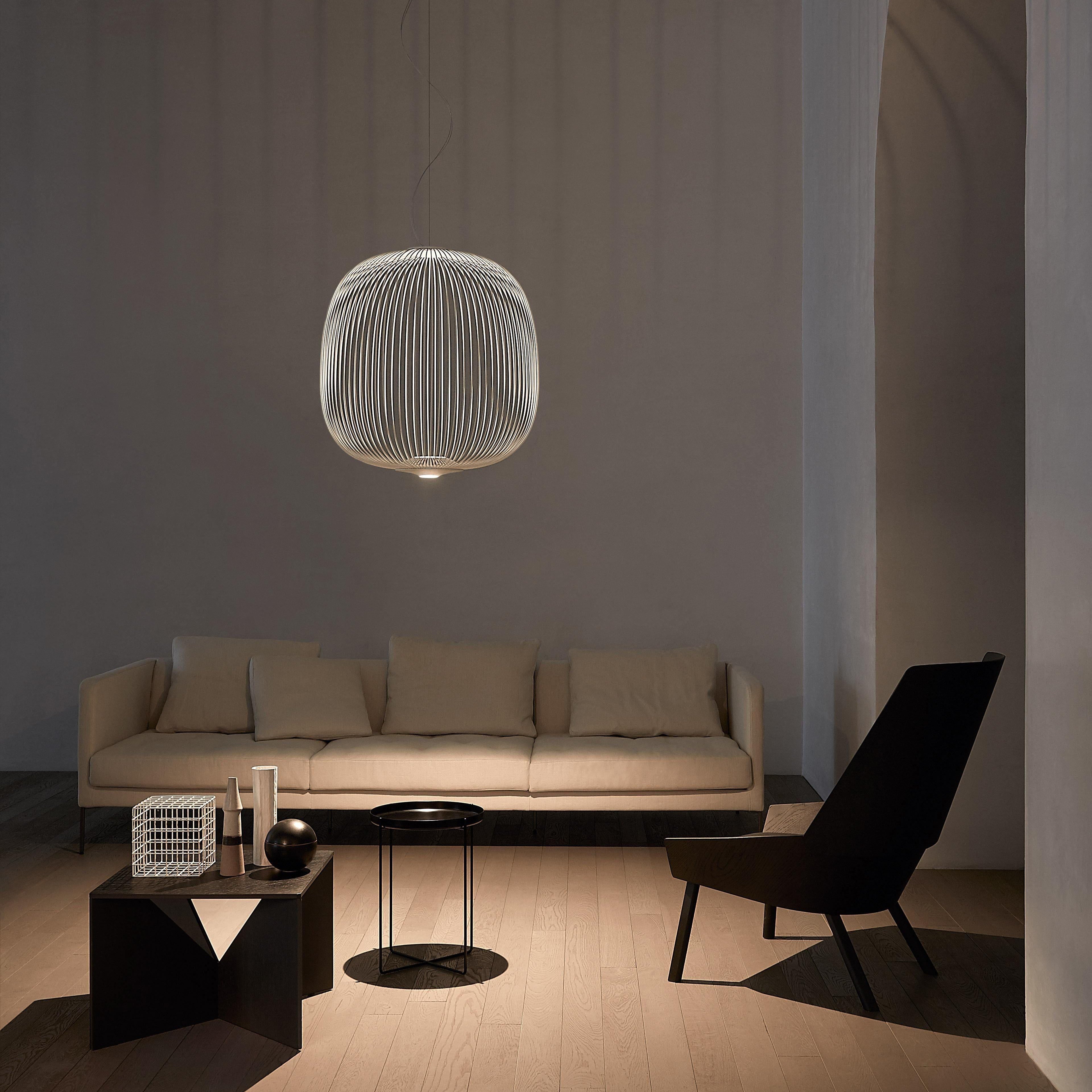 Aero Lightweight Spokes Cage Pendant Light - Neutral Decor