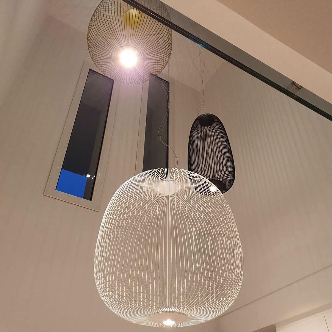 Aero Lightweight Spokes Cage Pendant Light - Neutral Decor