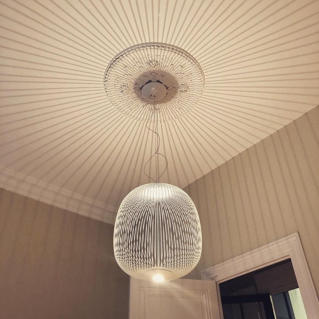 Aero Lightweight Spokes Cage Pendant Light - Neutral Decor