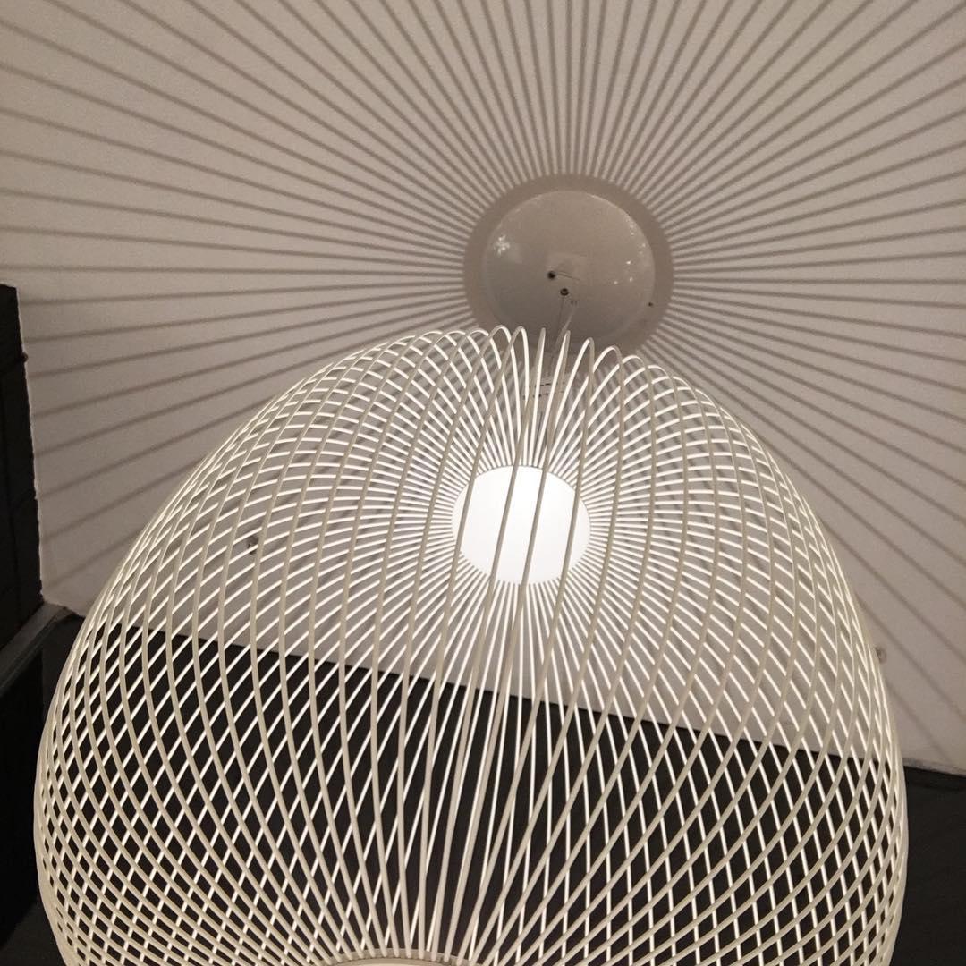 Aero Lightweight Spokes Cage Pendant Light - Neutral Decor