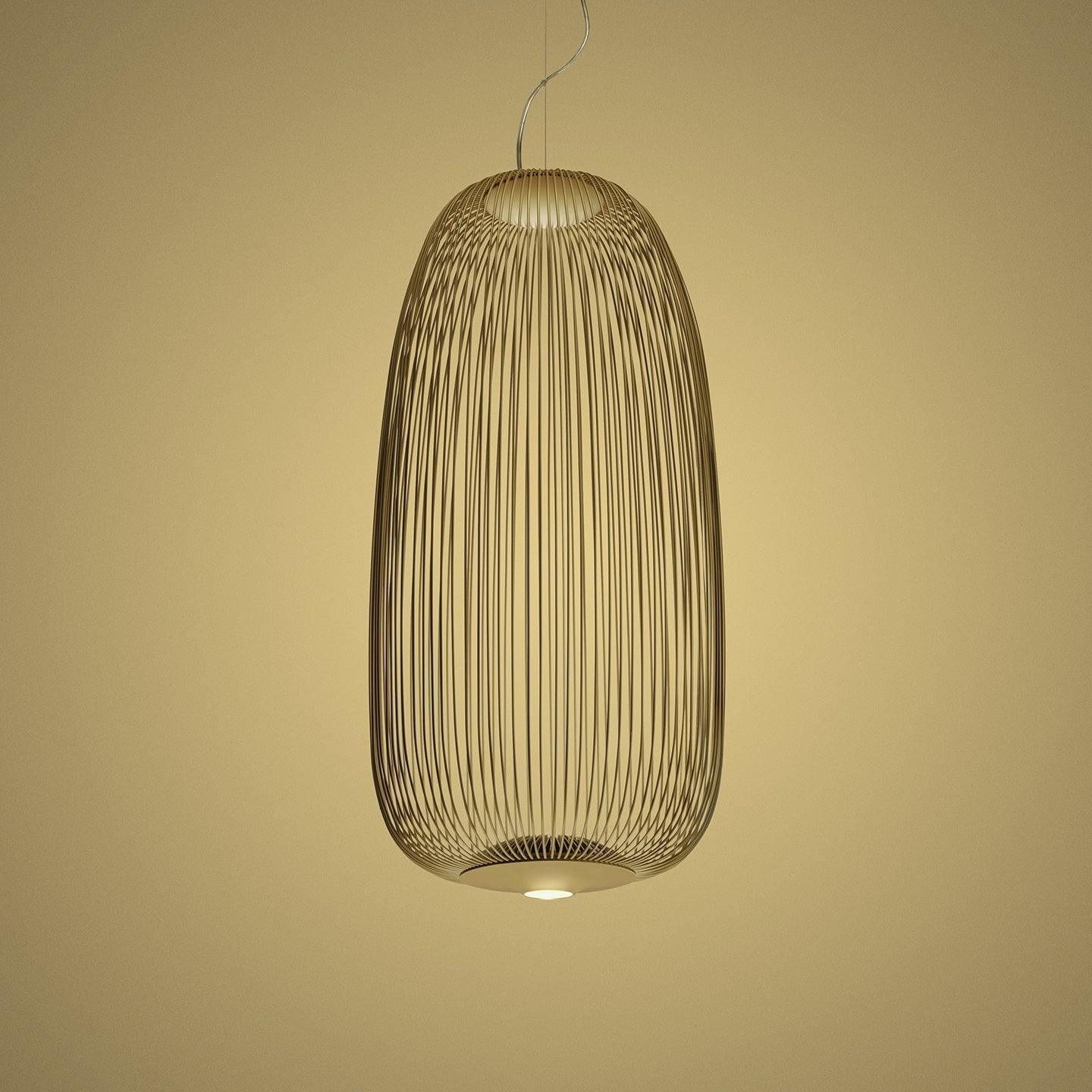 Aero Lightweight Spokes Cage Pendant Light - Neutral Decor