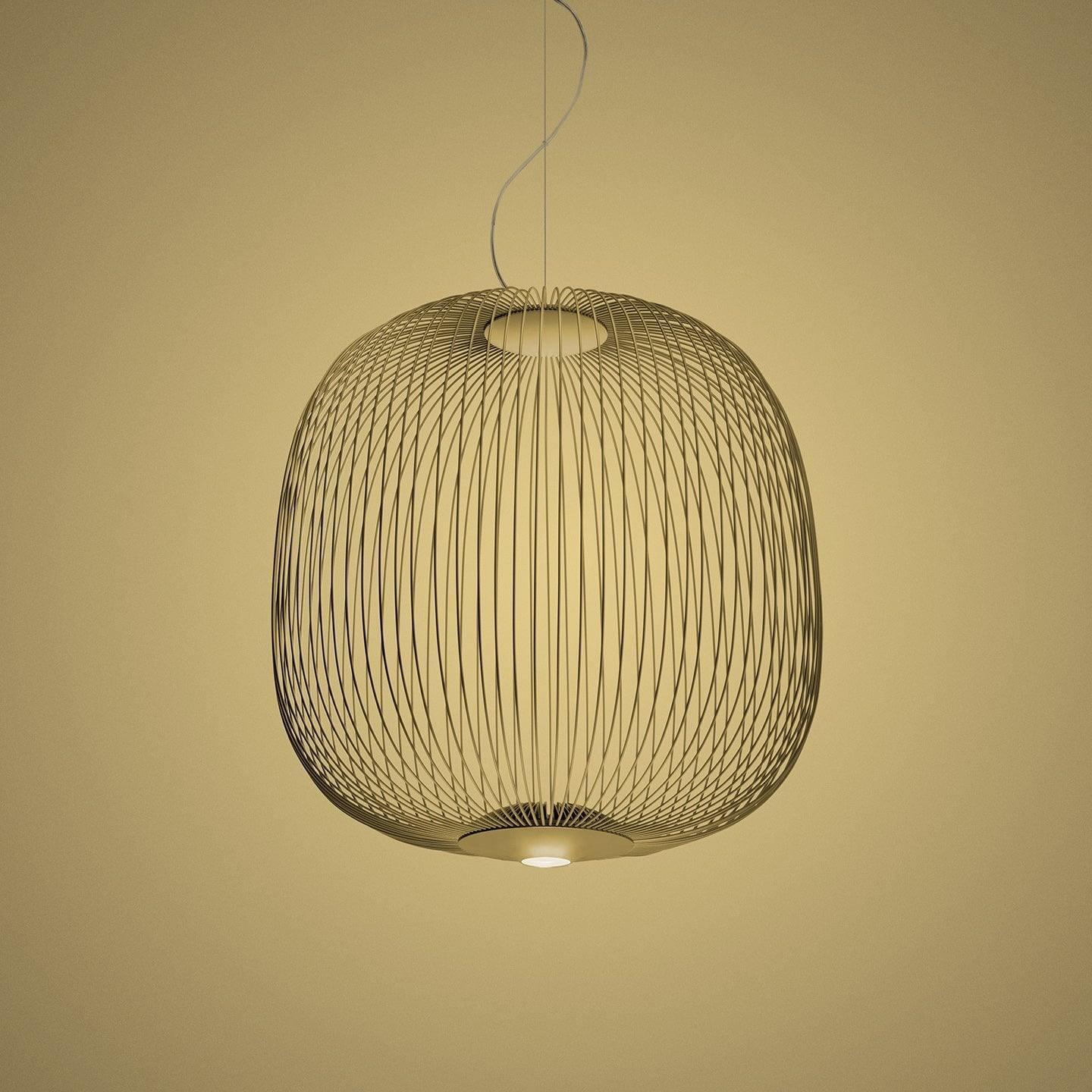 Aero Lightweight Spokes Cage Pendant Light - Neutral Decor
