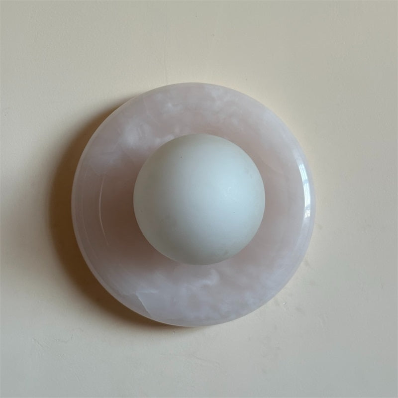 Aursilos Premium Nordic Art White Jade Glass Sconce Wall Lamp