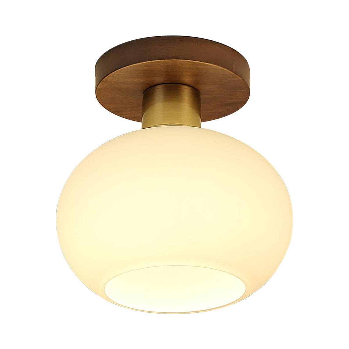 Elorusl Nordic Art White Shell Glass Ceiling Lamp