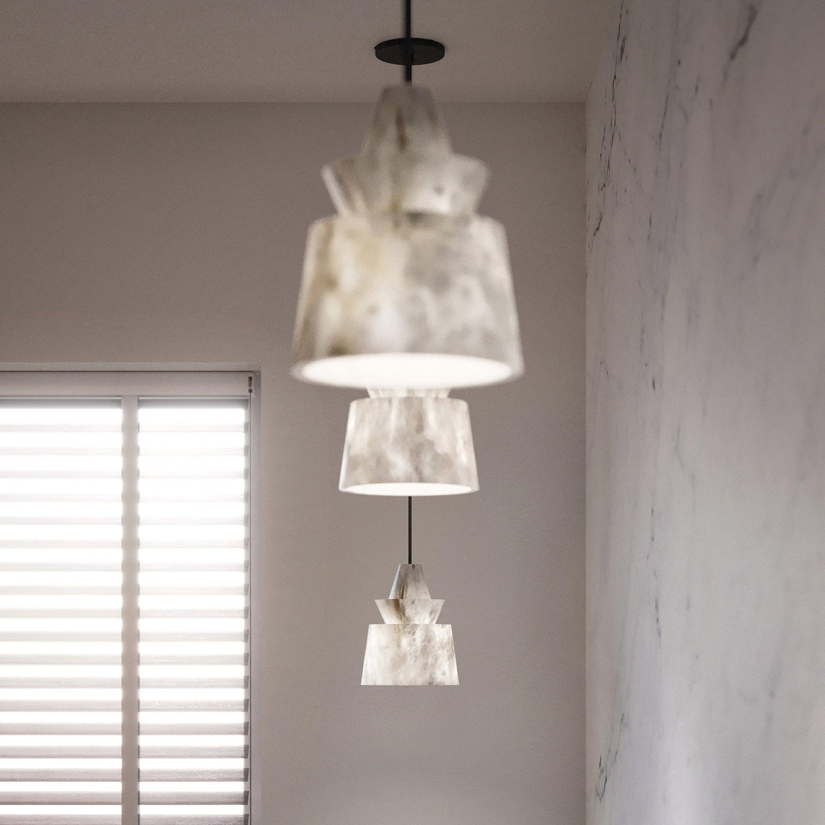 Curineth Minimalist Alabaster Pendant Light