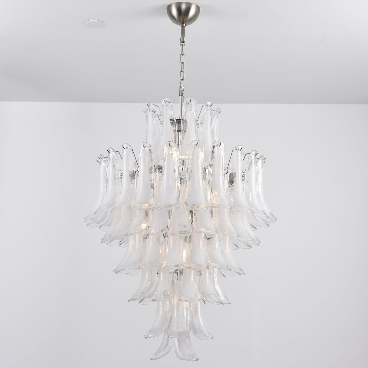 Eirivine Chandelier White Cloud Glass Petals