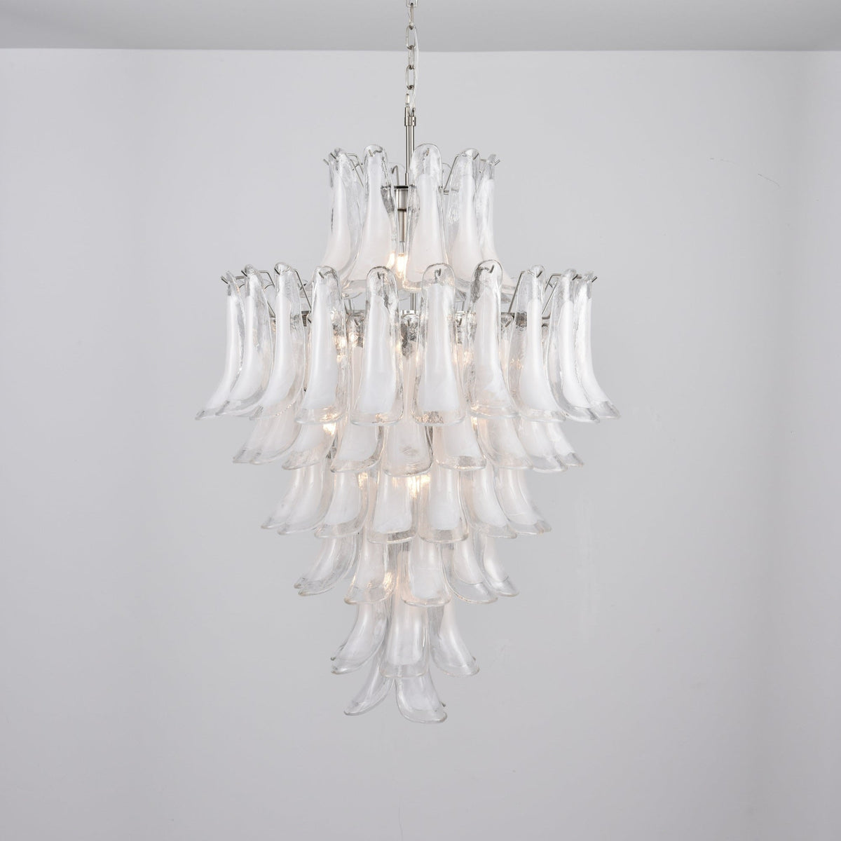 Eirivine Chandelier White Cloud Glass Petals