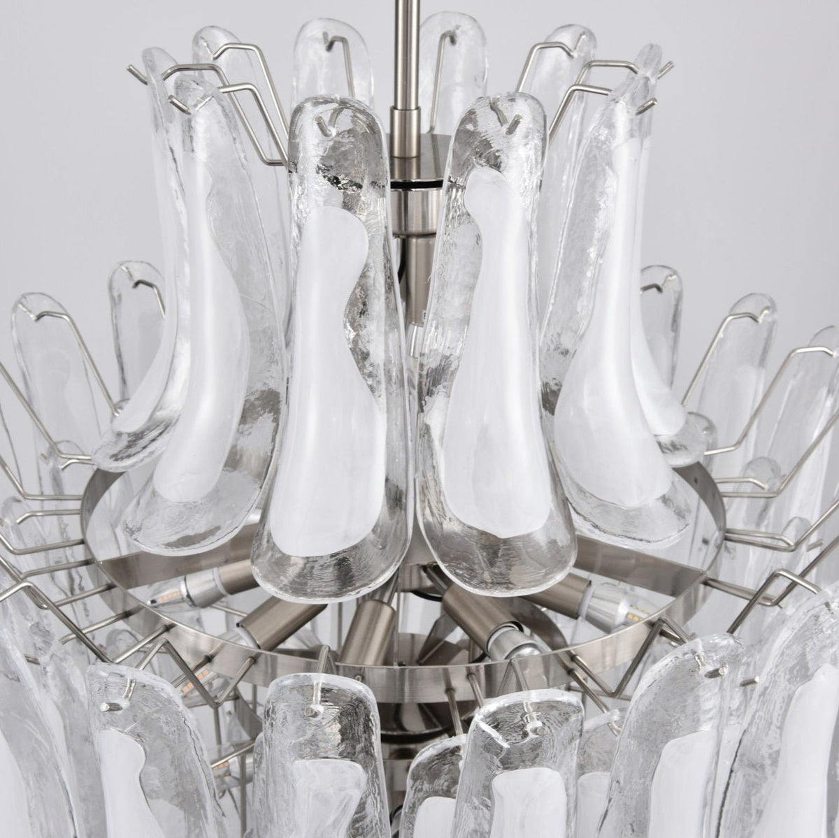 Eirivine Chandelier White Cloud Glass Petals