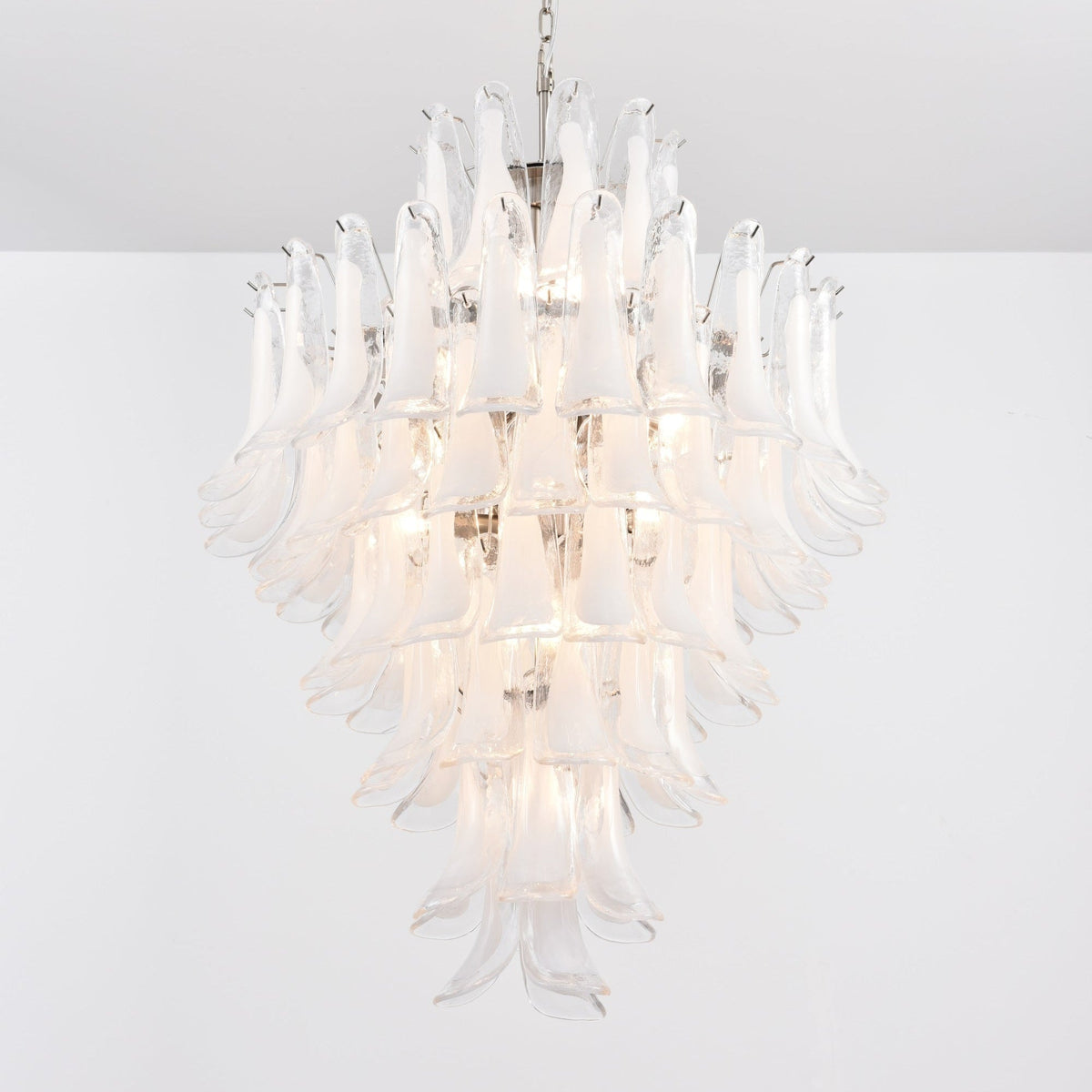 Eirivine Chandelier White Cloud Glass Petals
