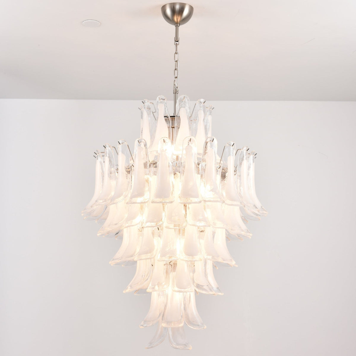 Eirivine Chandelier White Cloud Glass Petals