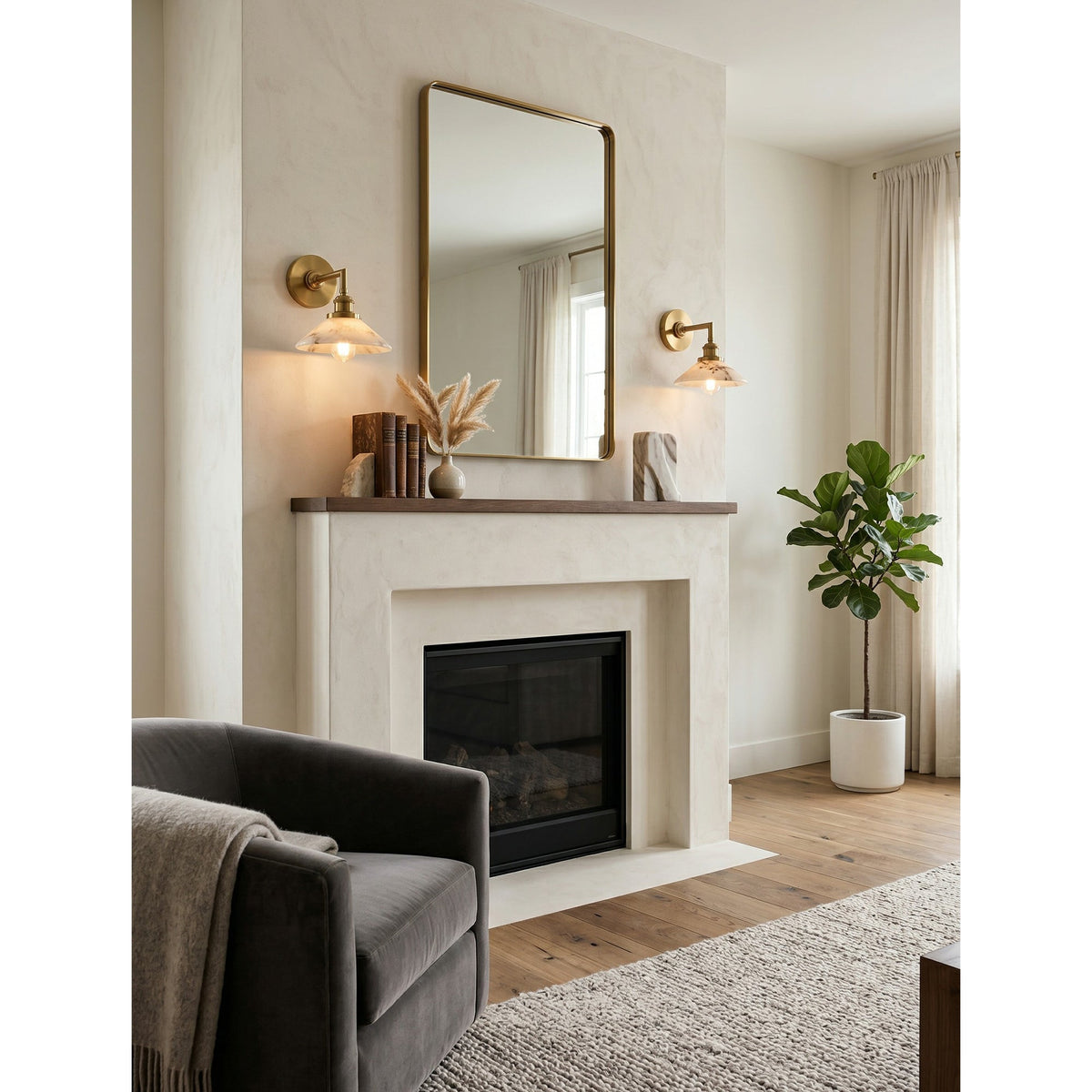 Nivenina Alabaster Wall Sconce