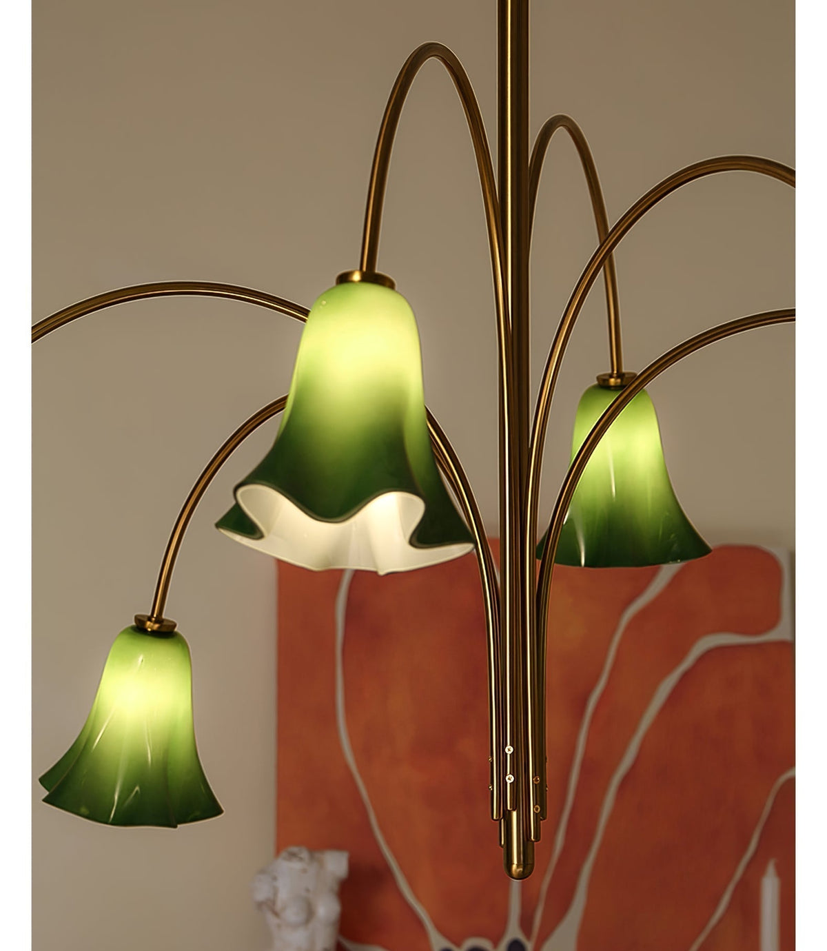 EmeraldBell Glass Pendant Chandelier