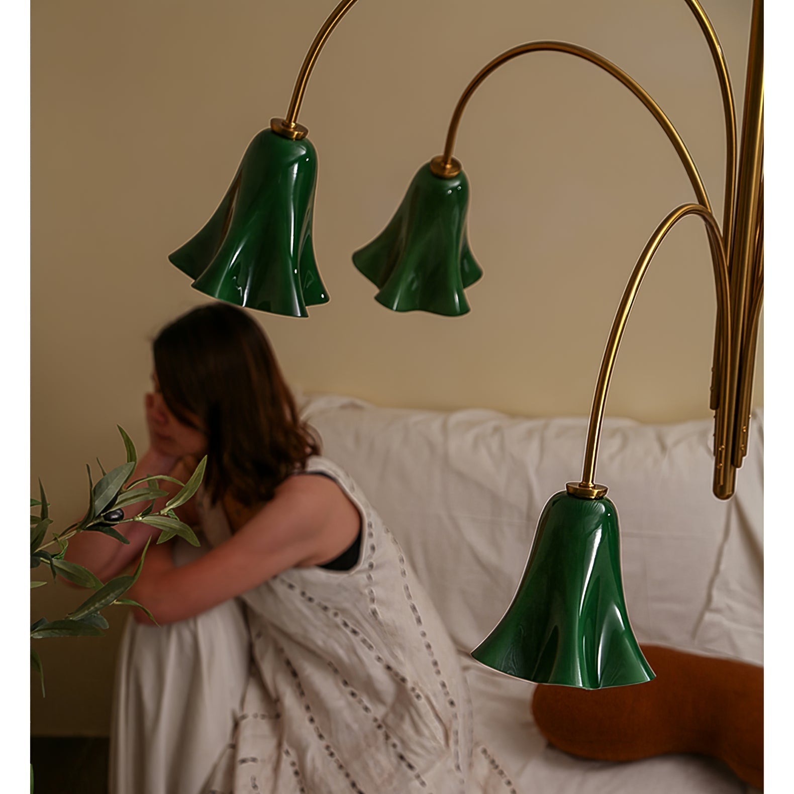 EmeraldBell Glass Pendant Chandelier