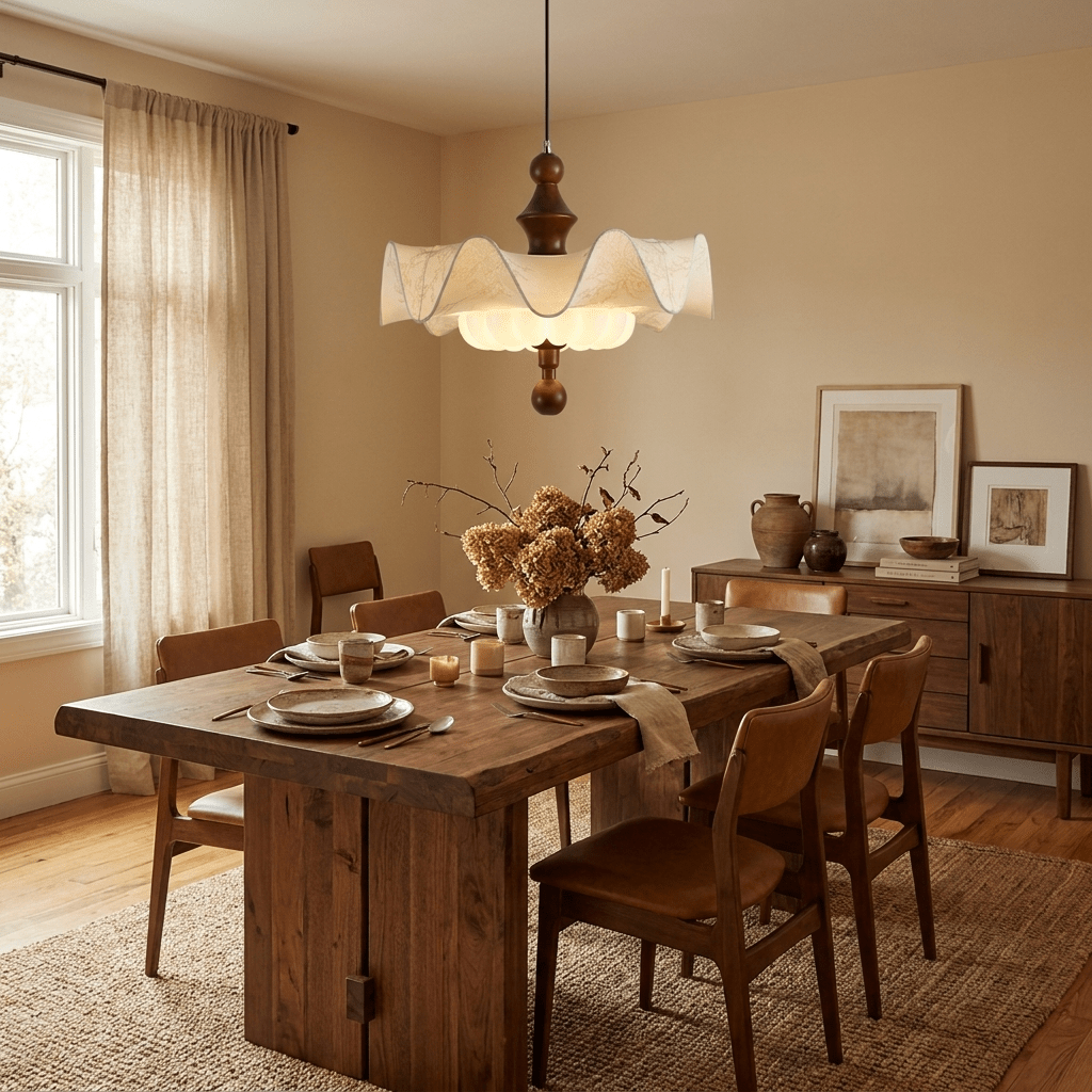 Vivienne Whisper Scalloped Pendant Lamp