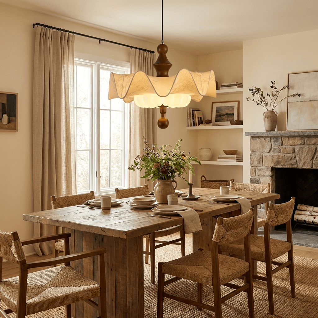 Vivienne Whisper Scalloped Pendant Lamp