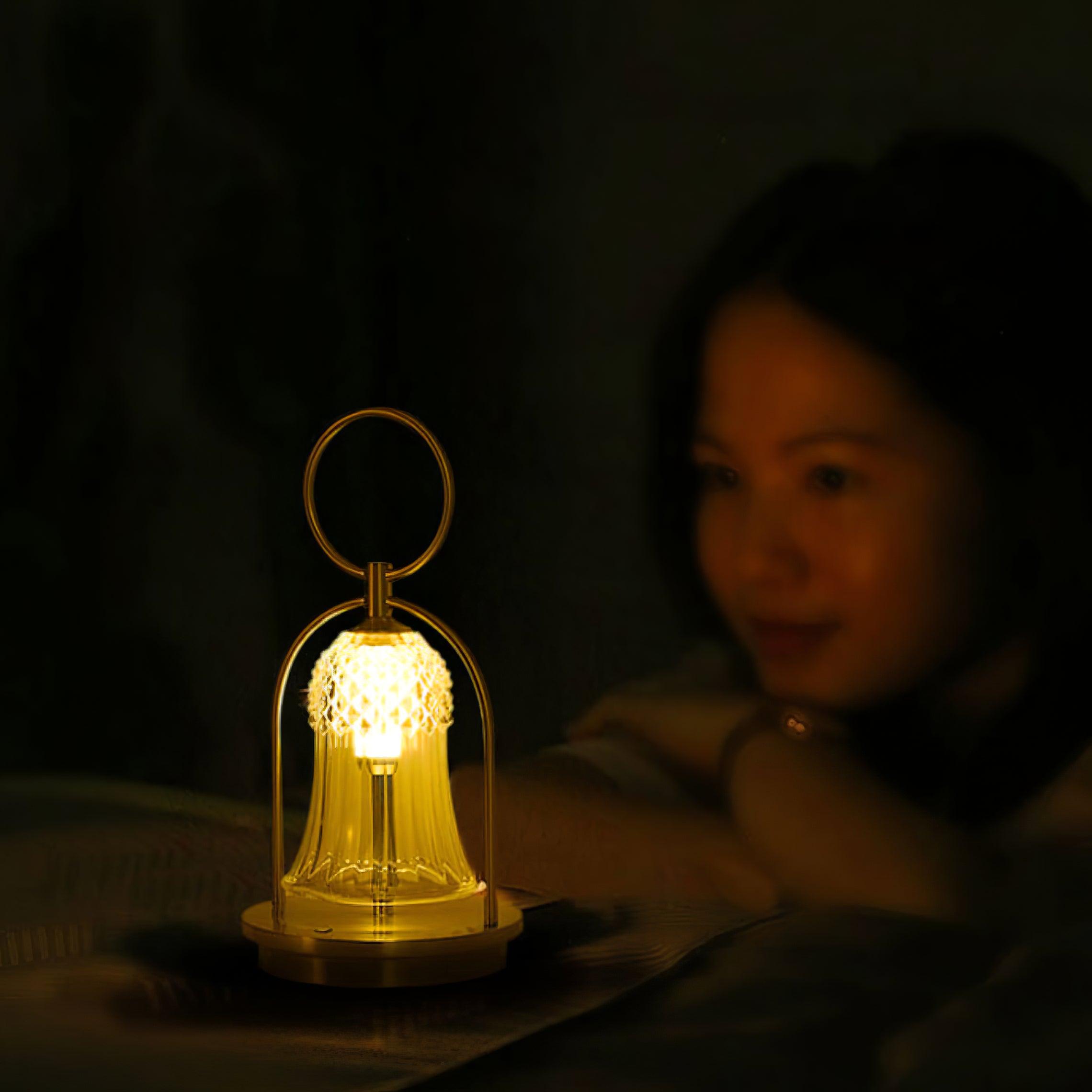 Bell Vintage Glass Table Lamp
