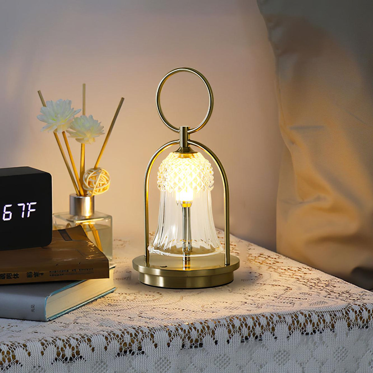 Bell Vintage Glass Table Lamp