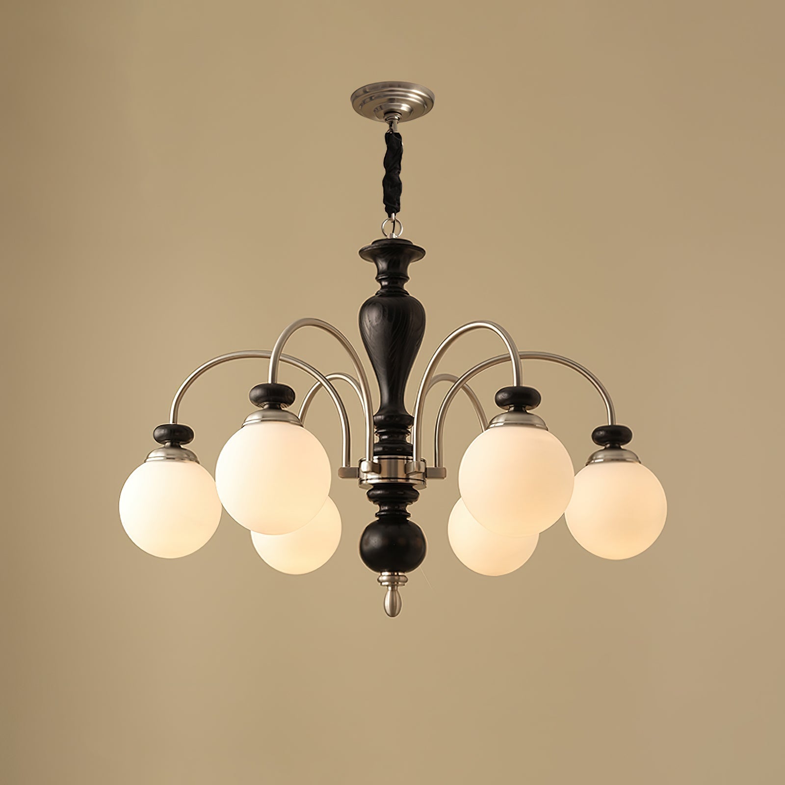 Solara Chandelier Classic Wooden Brass