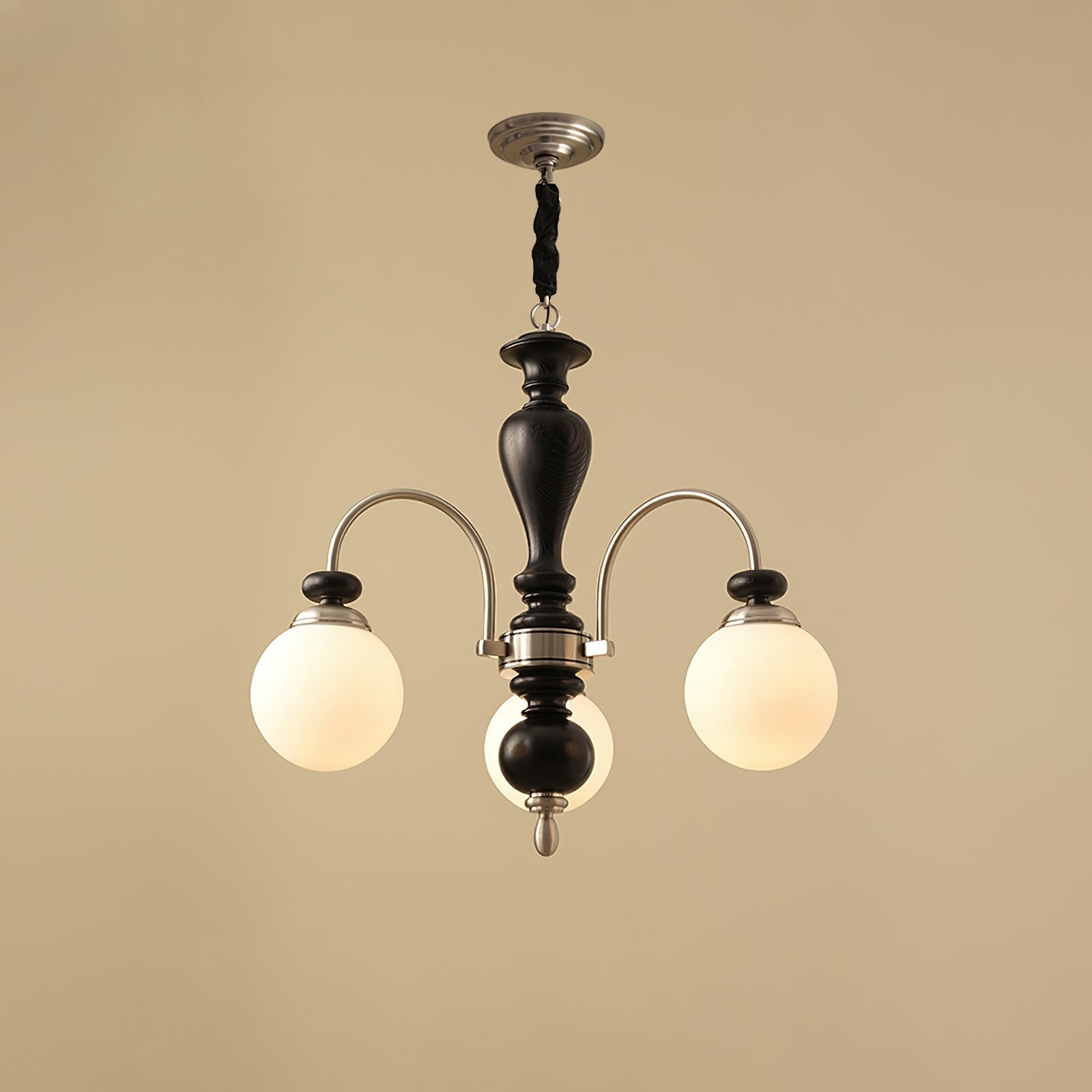 Solara Chandelier Classic Wooden Brass