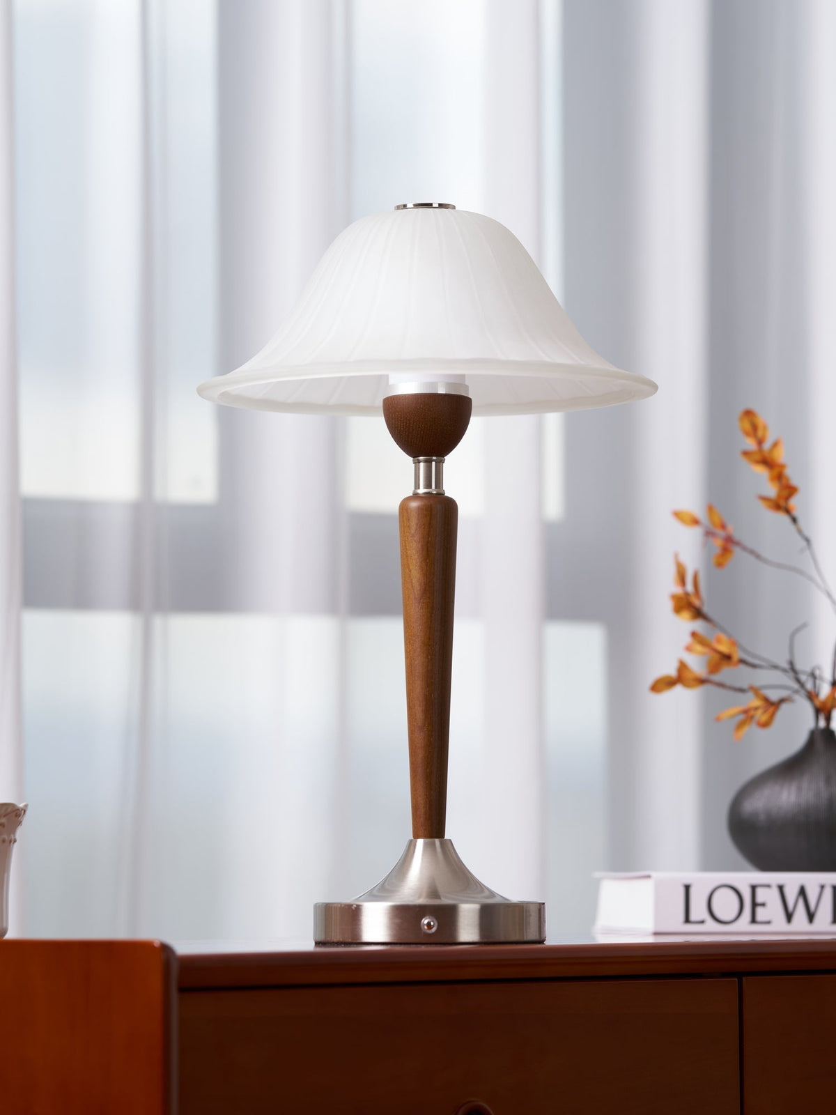 Elviveria Vintage Wood Table Lamp