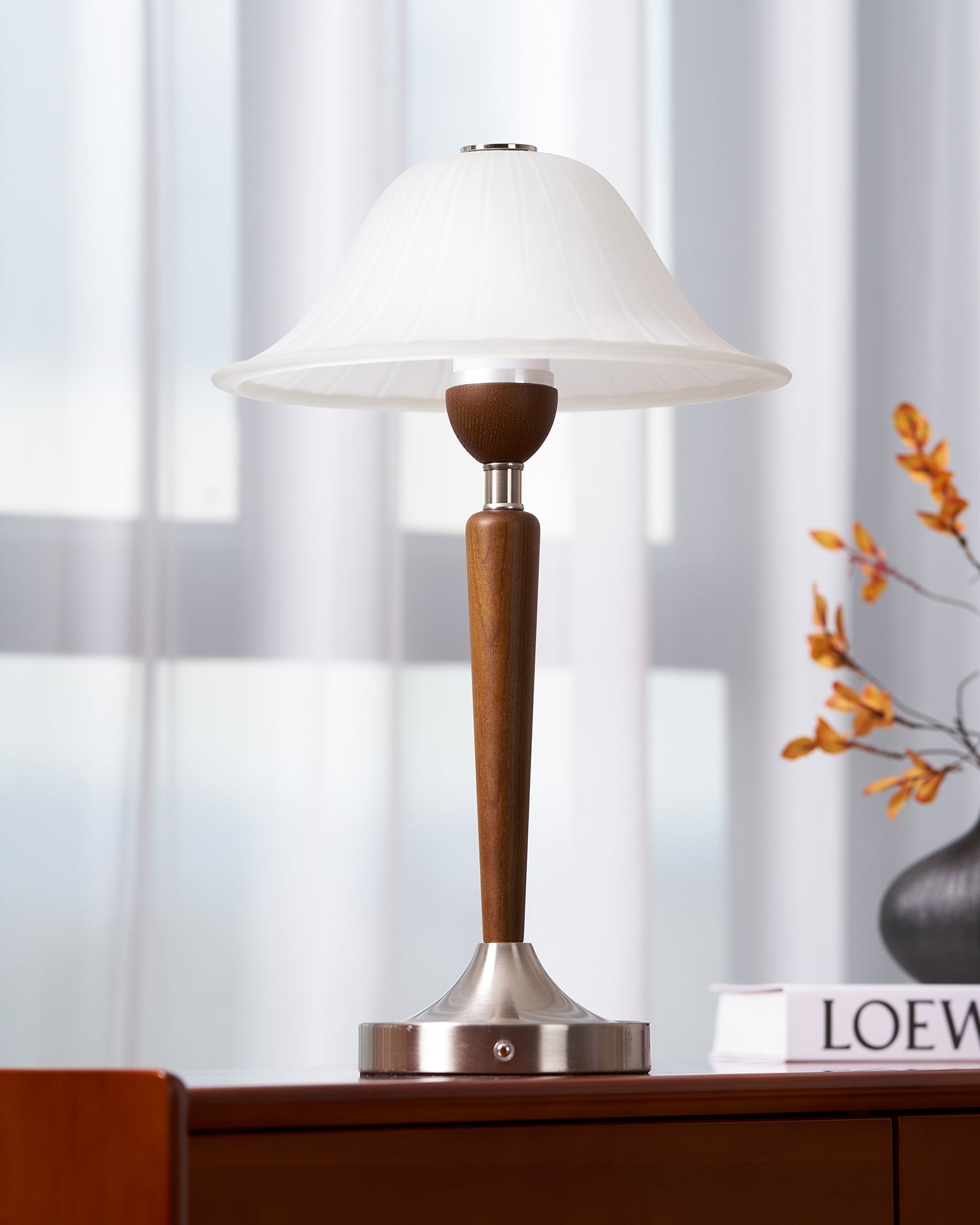 Elviveria Vintage Wood Table Lamp
