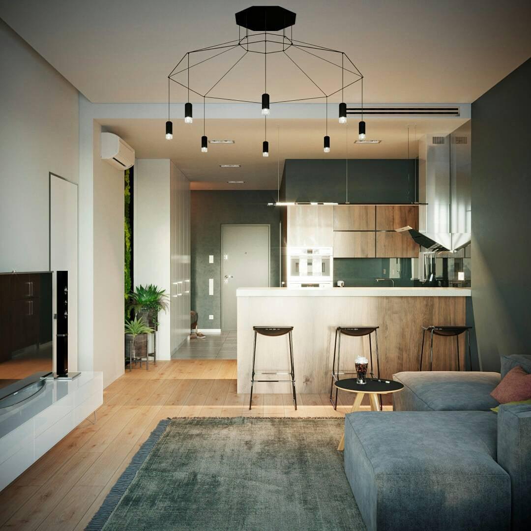 Elaalora Pendant Lamp Geometric Wire Black LED