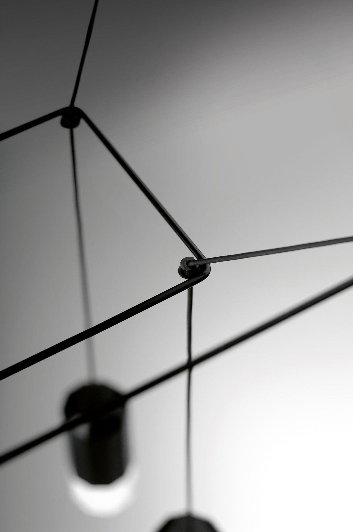 Elaalora Pendant Lamp Geometric Wire Black LED