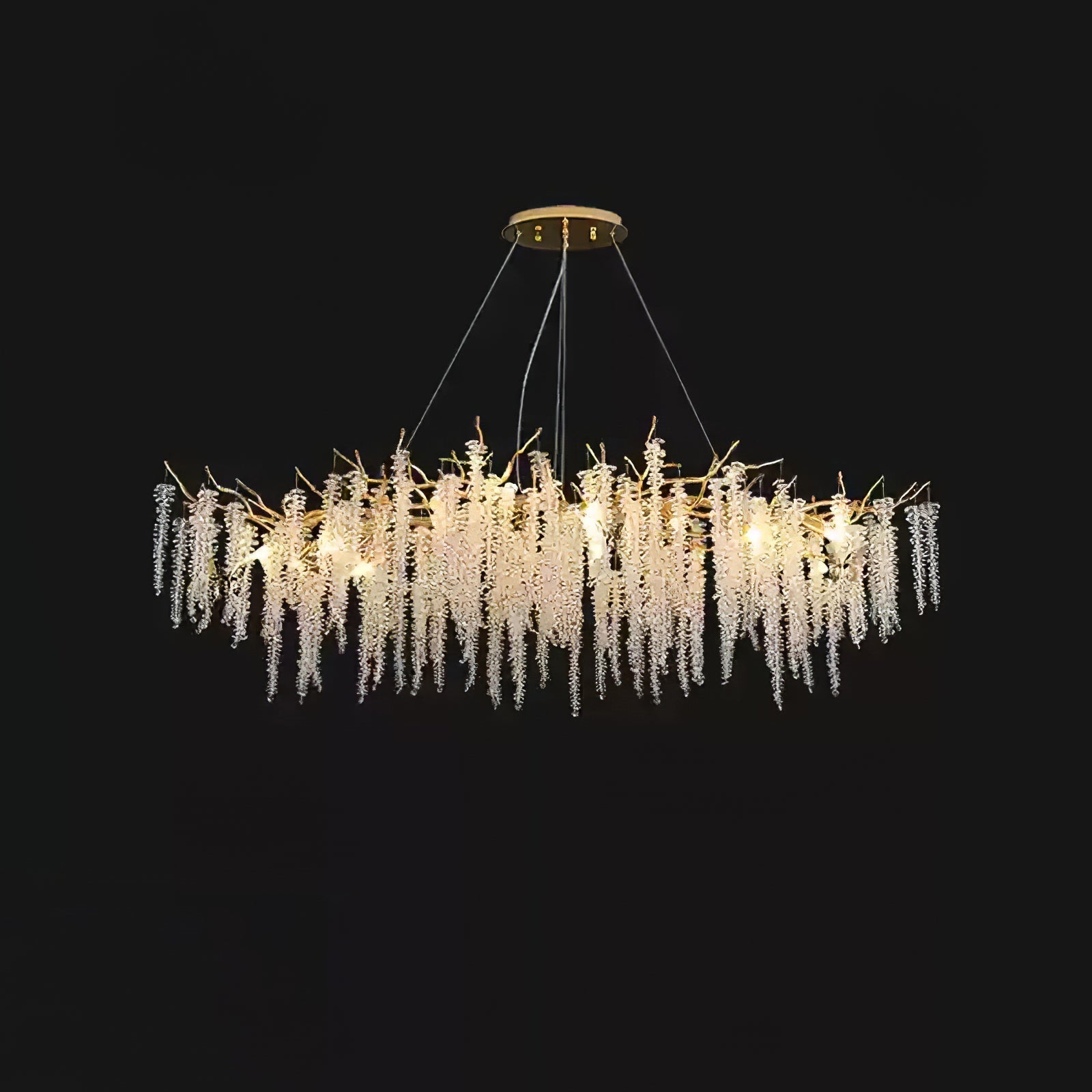 Elyivaine Chandelier Wisteria Flower Crystal