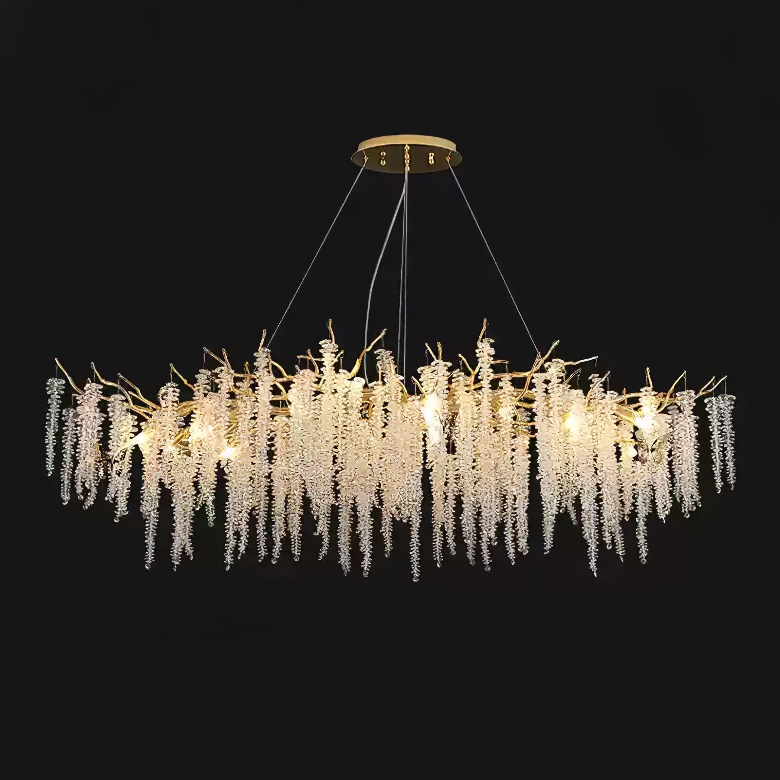 Elyivaine Chandelier Wisteria Flower Crystal