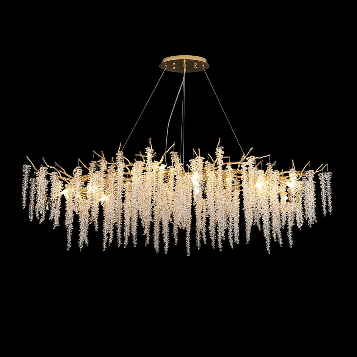 Elyivaine Chandelier Wisteria Flower Crystal