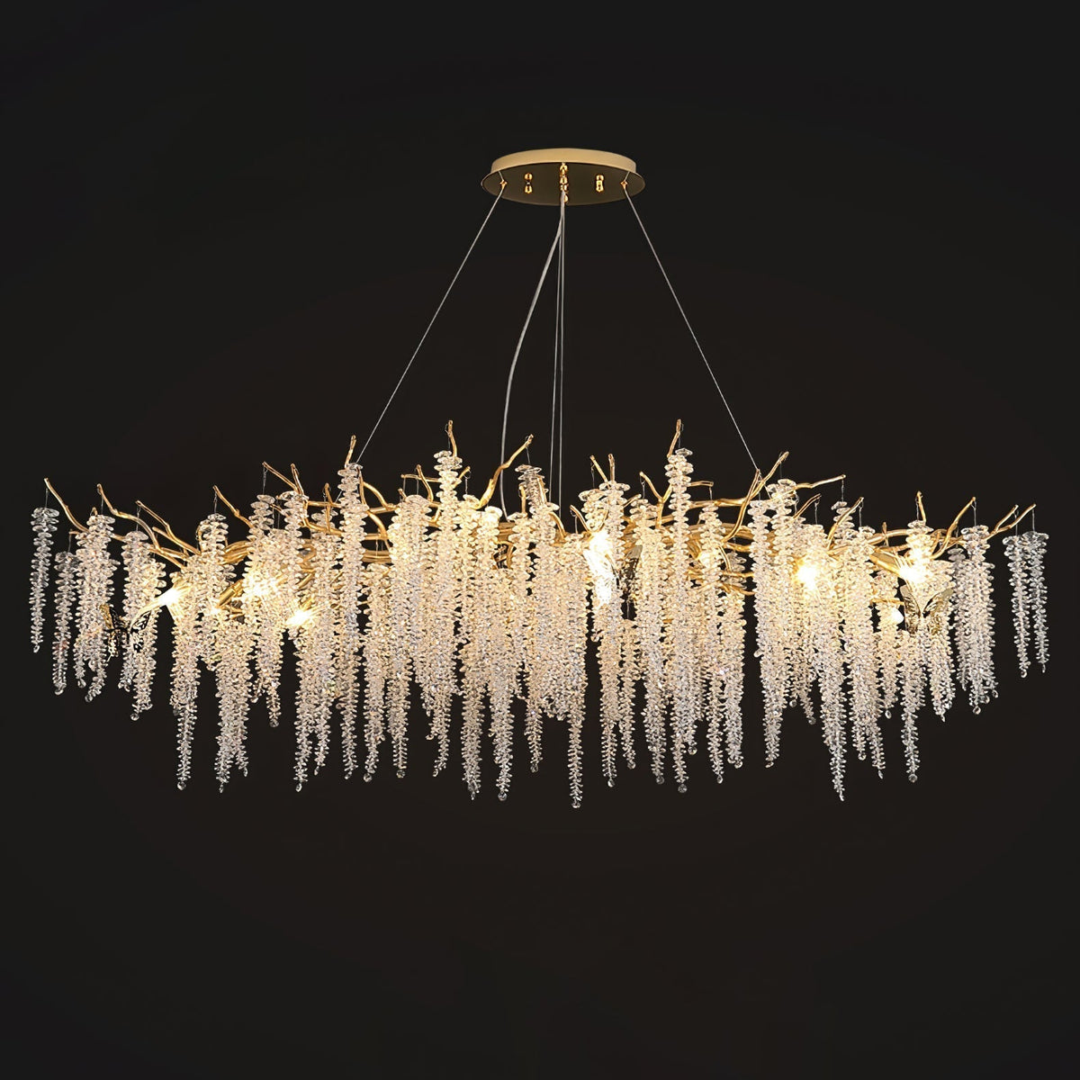 Elyivaine Chandelier Wisteria Flower Crystal