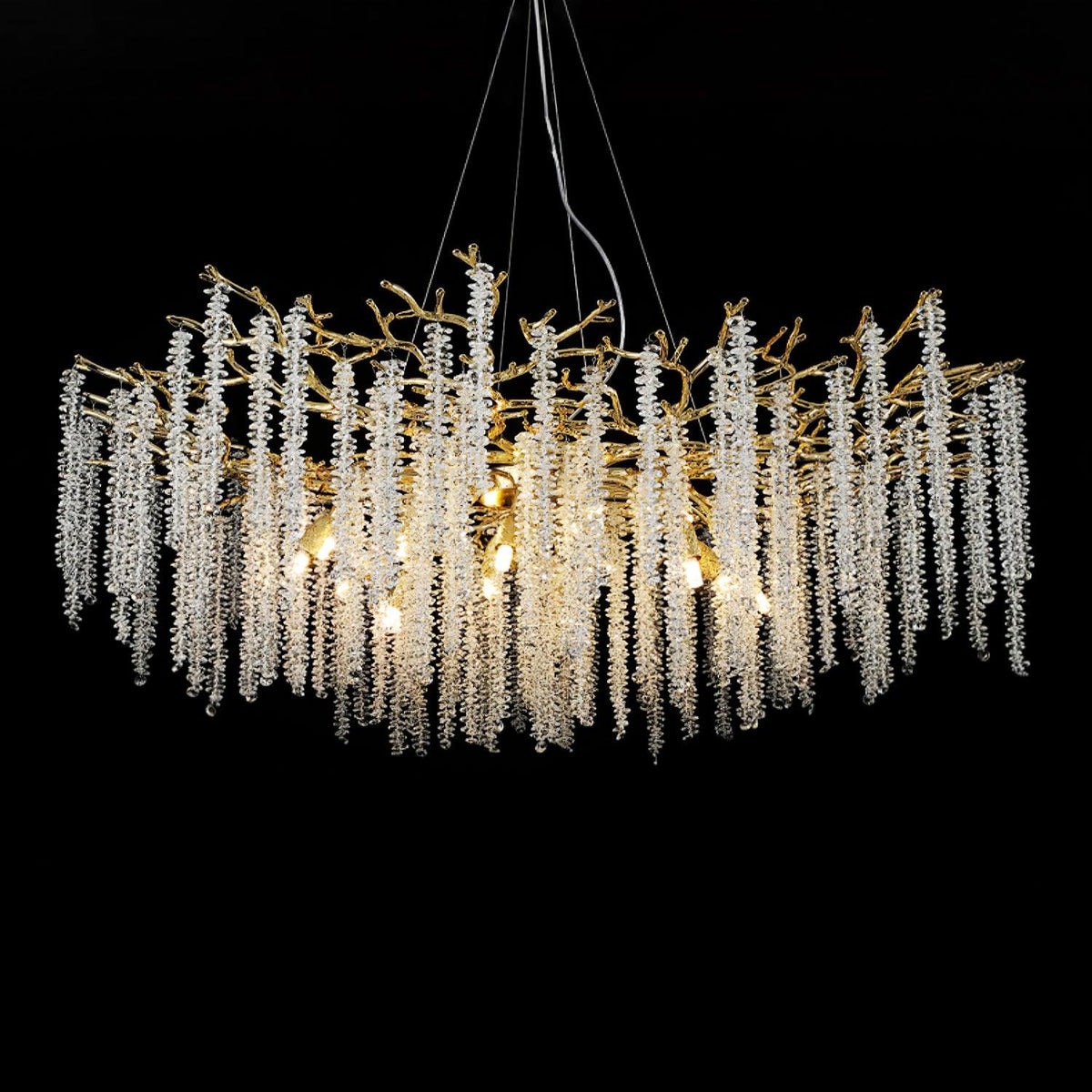 Elyivaine Chandelier Wisteria Flower Crystal