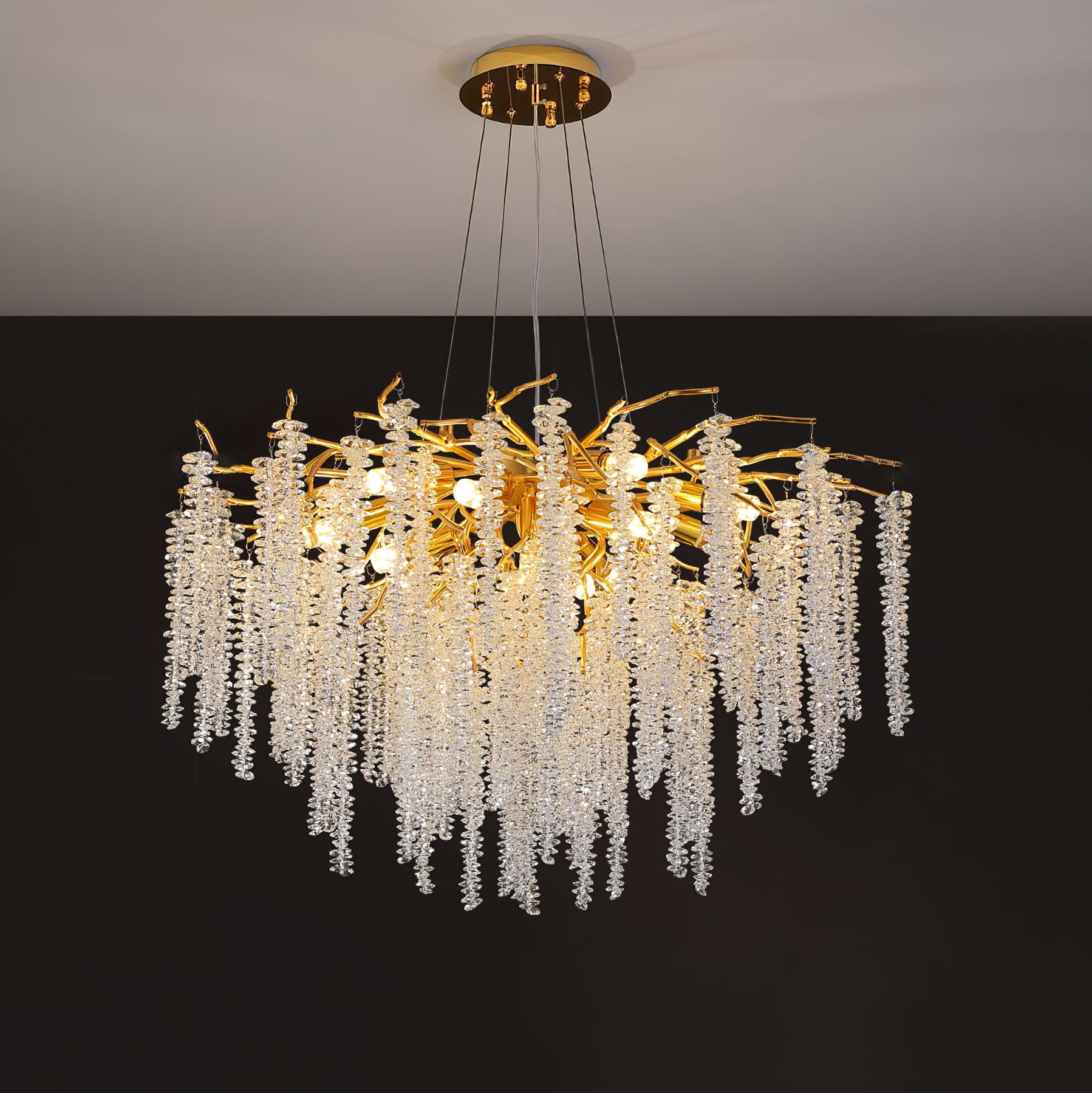 Elyivaine Chandelier Wisteria Flower Crystal