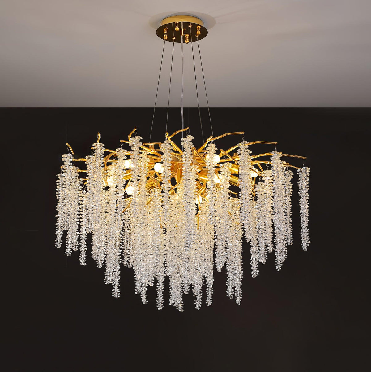 Elyivaine Chandelier Wisteria Flower Crystal
