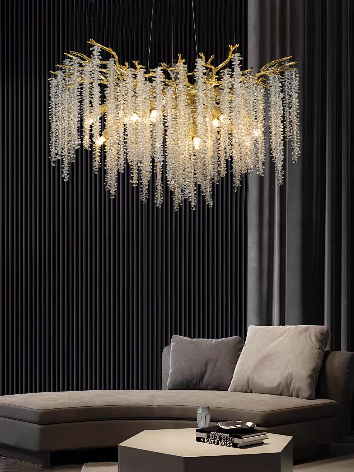 Elyivaine Chandelier Wisteria Flower Crystal