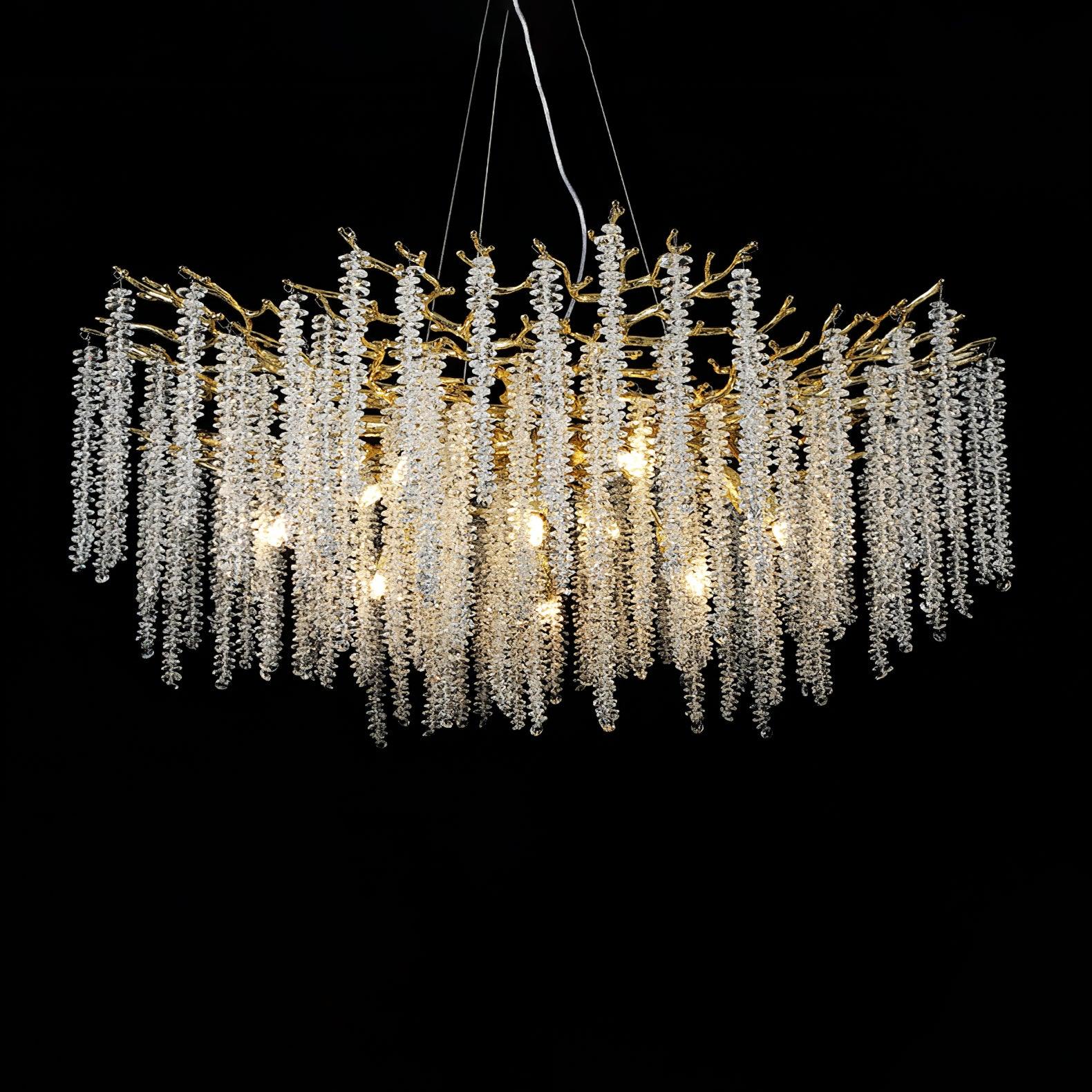Elyivaine Chandelier Wisteria Flower Crystal