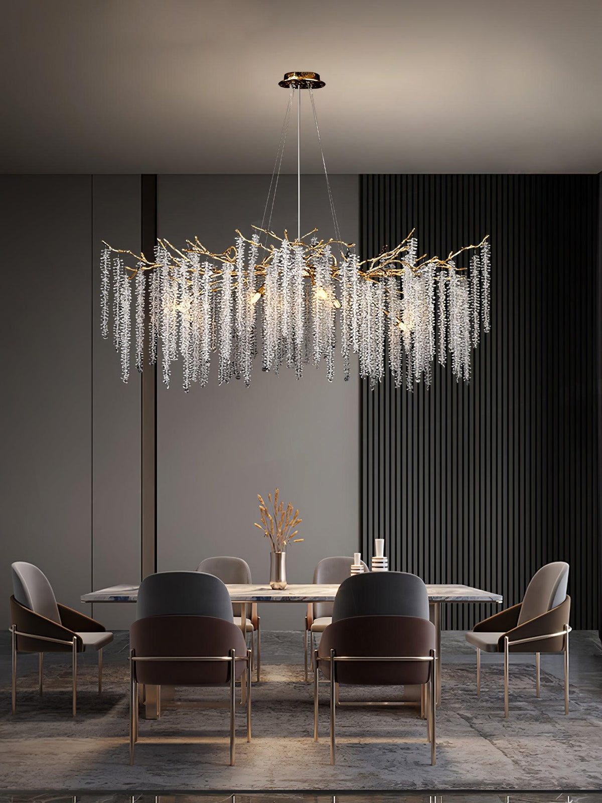 Elyivaine Chandelier Wisteria Flower Crystal