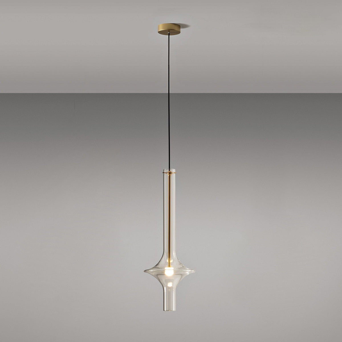 Sarenol Glass Industrial Glam Pendant Light