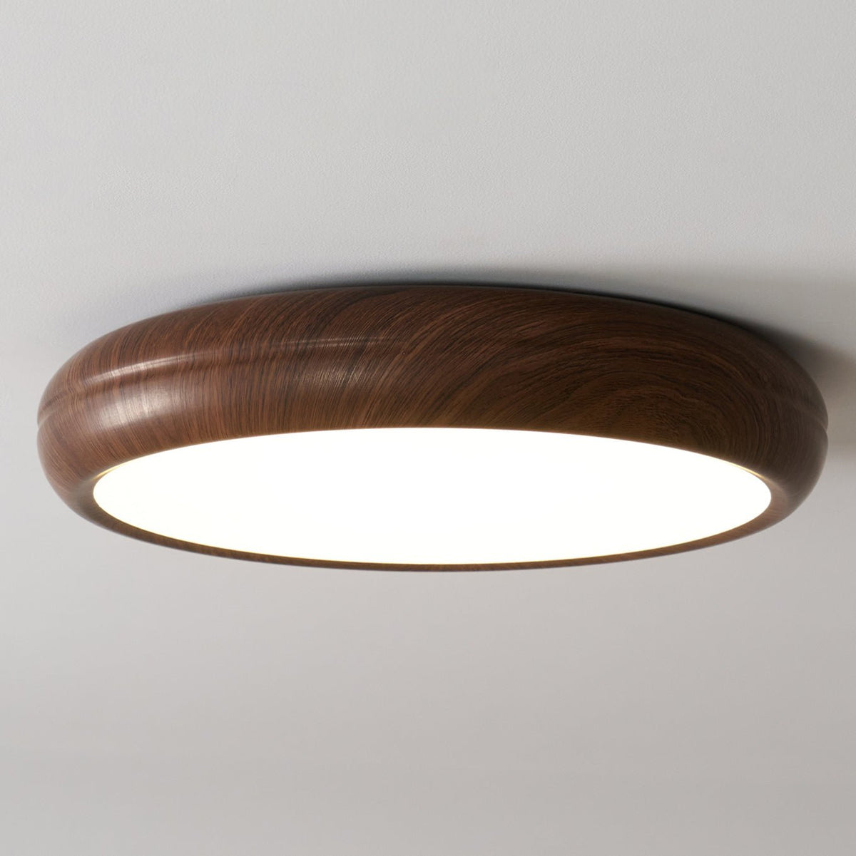 Niralel Ceiling Light Woodgrain Acrylic Round