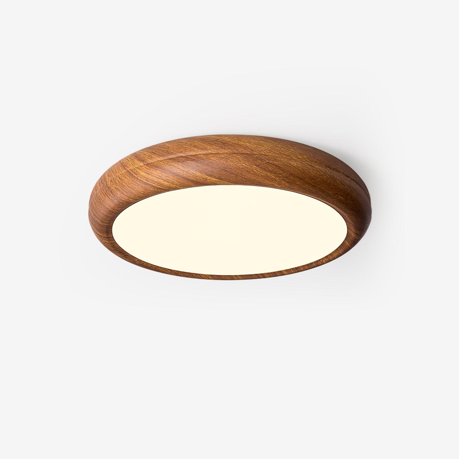 Orbis Wood Wood Grain Round Ceiling Light - Neutral Decor