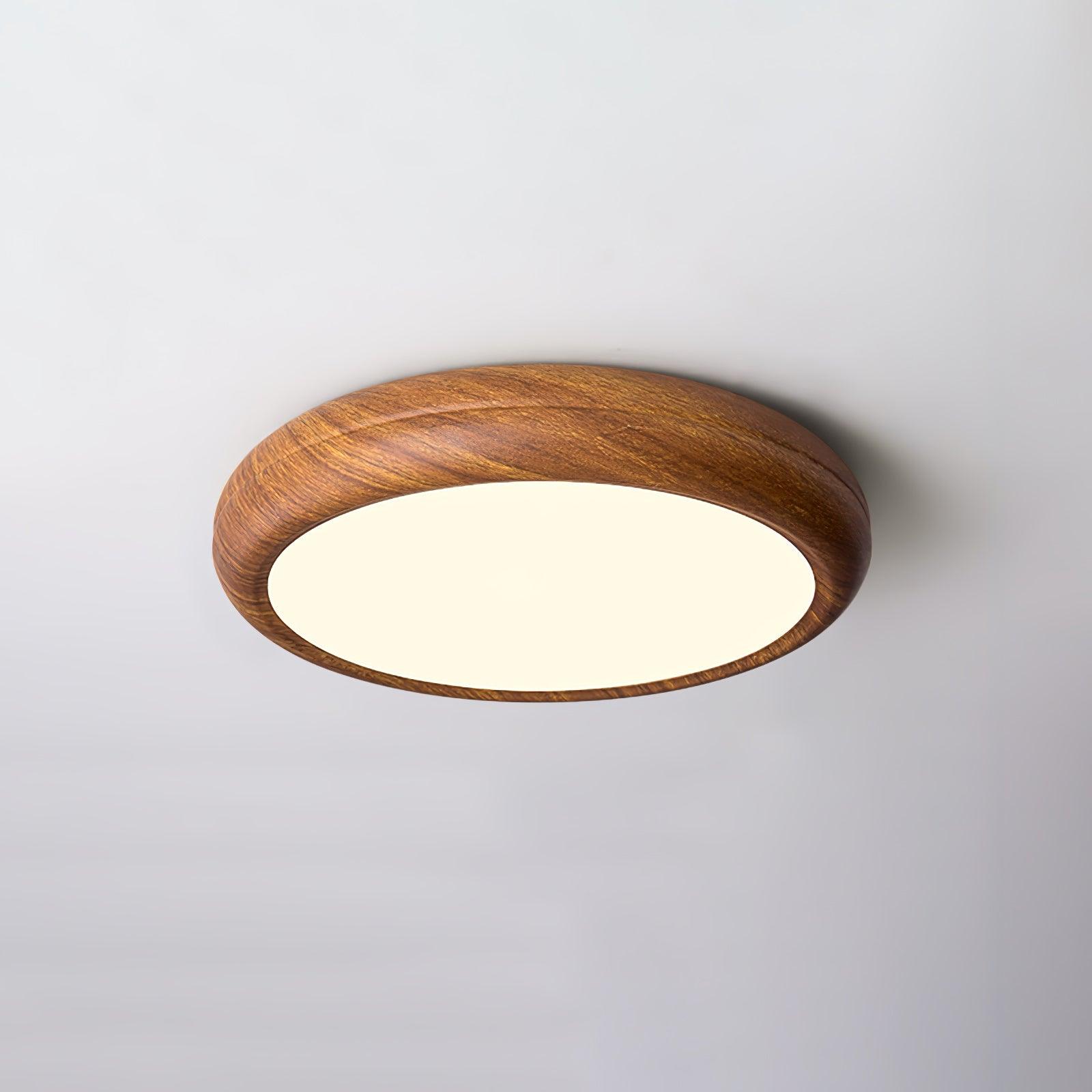 Silas Wood Grain Round Ceiling Light