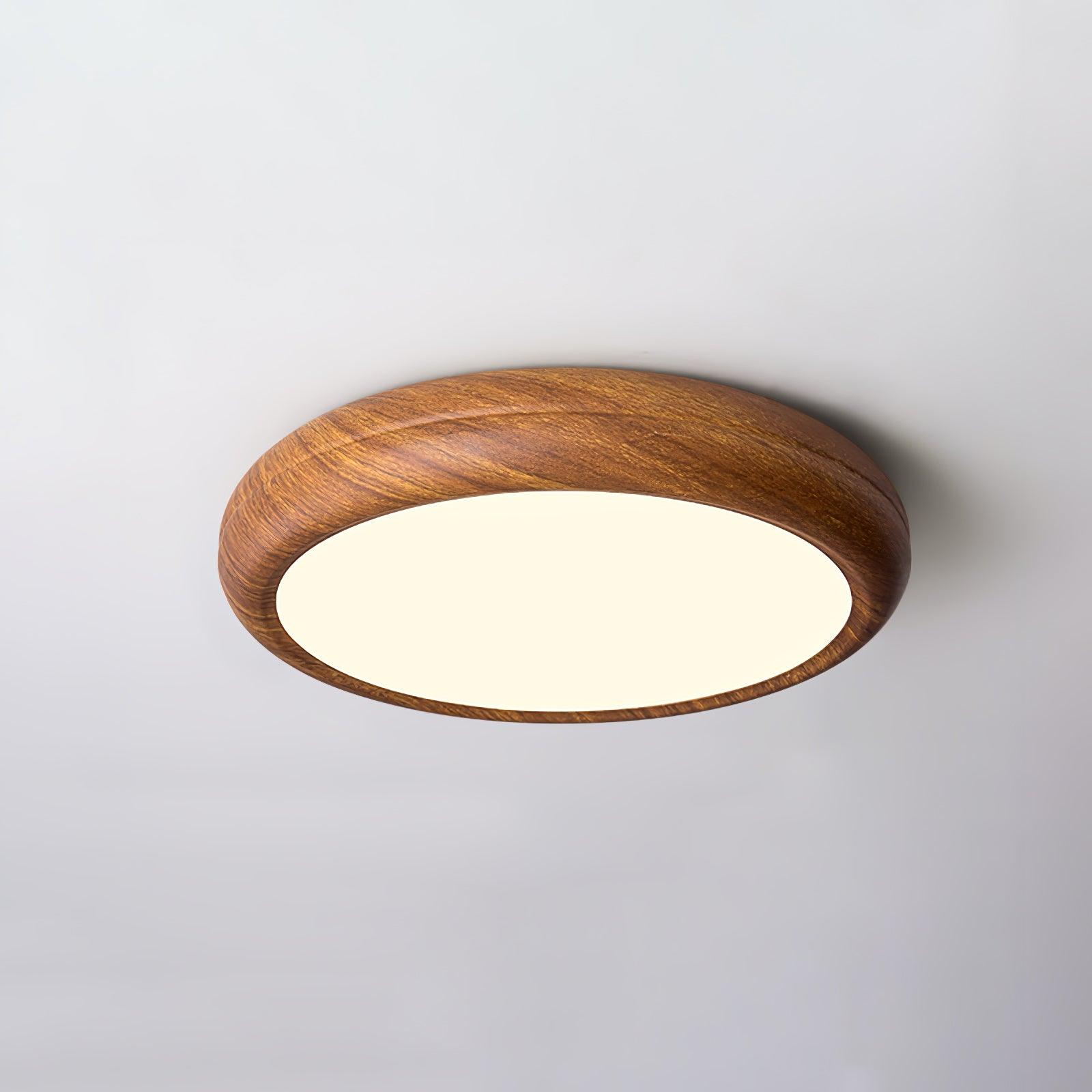 Silas Wood Grain Round Ceiling Light