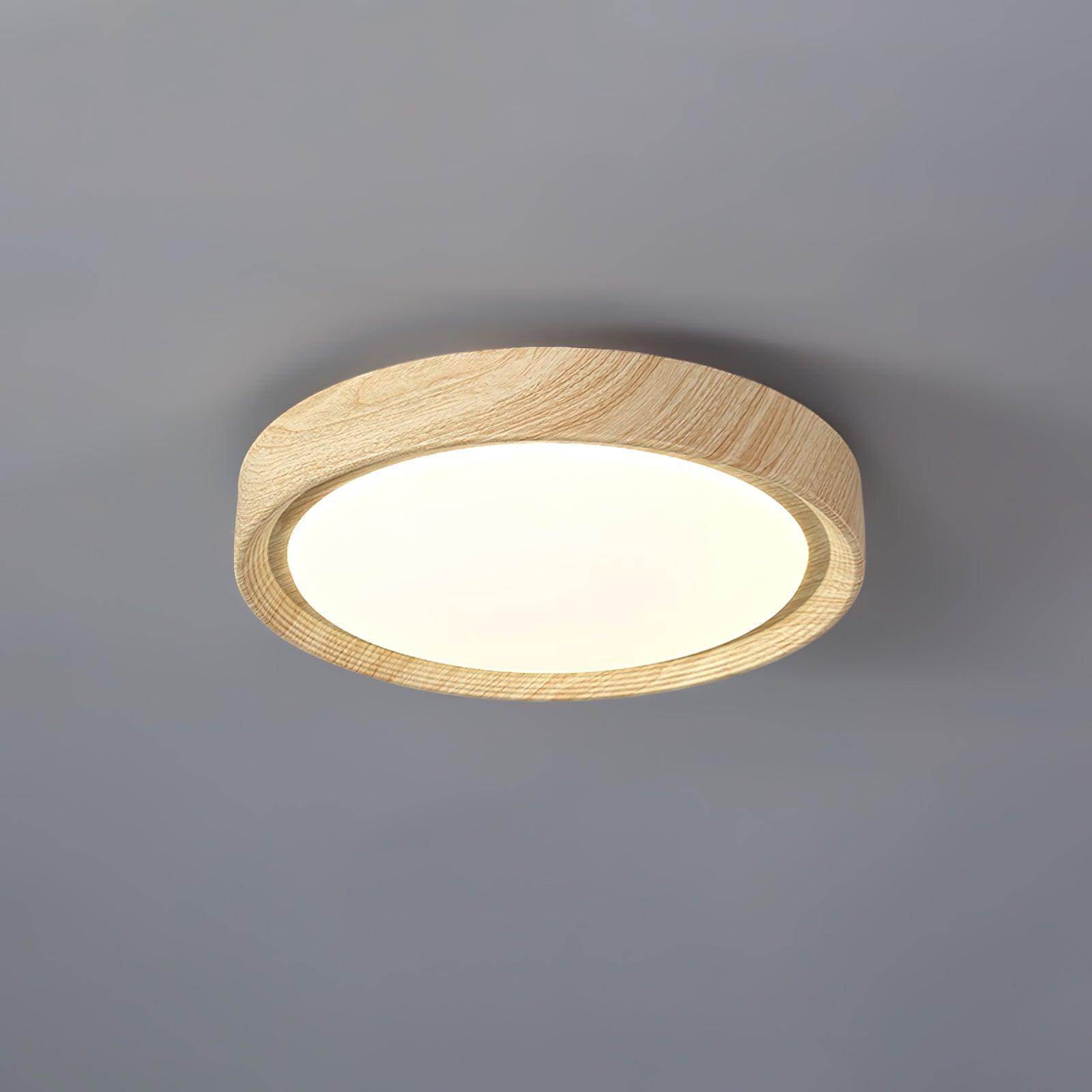 Silas Wood Grain Round Ceiling Light