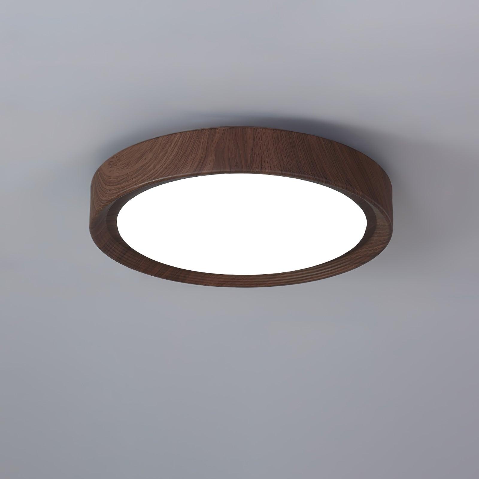 Silas Wood Grain Round Ceiling Light