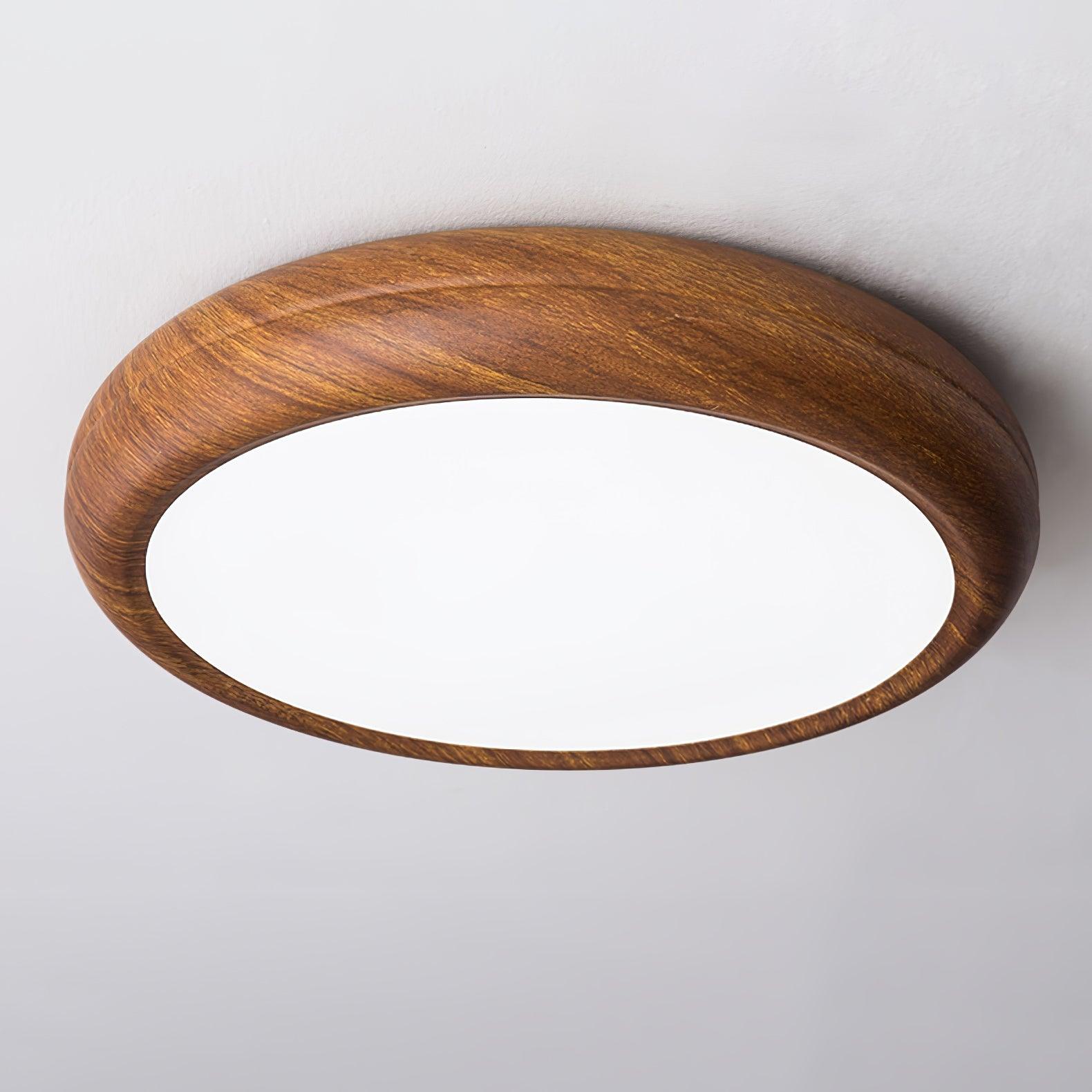 Silas Wood Grain Round Ceiling Light