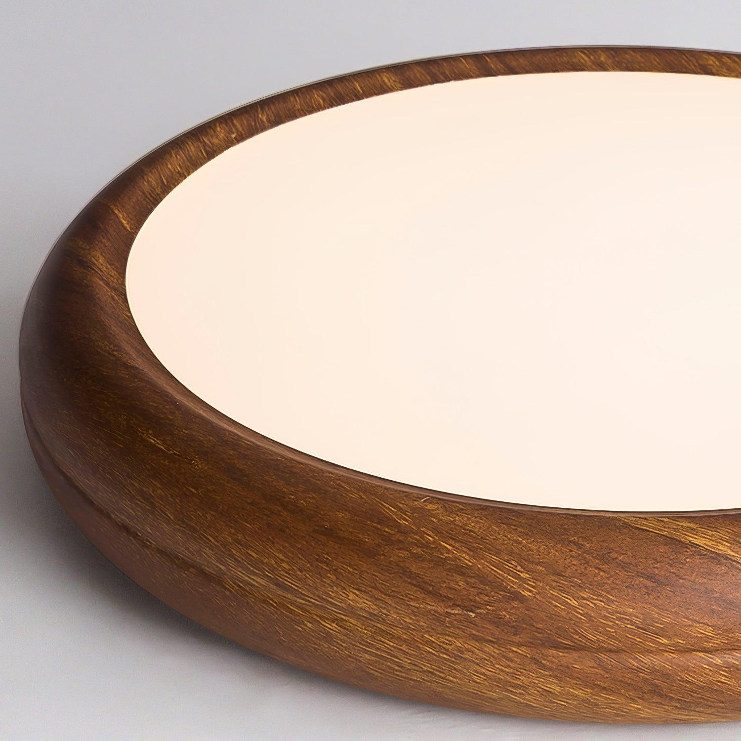 Orbis Wood Wood Grain Round Ceiling Light - Neutral Decor