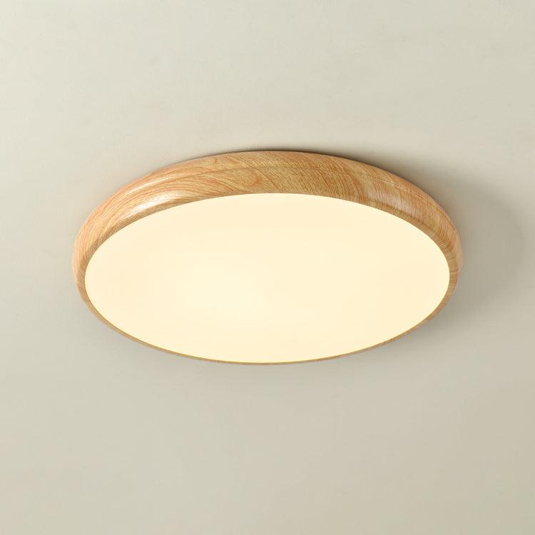 Silas Wood Grain Round Ceiling Light