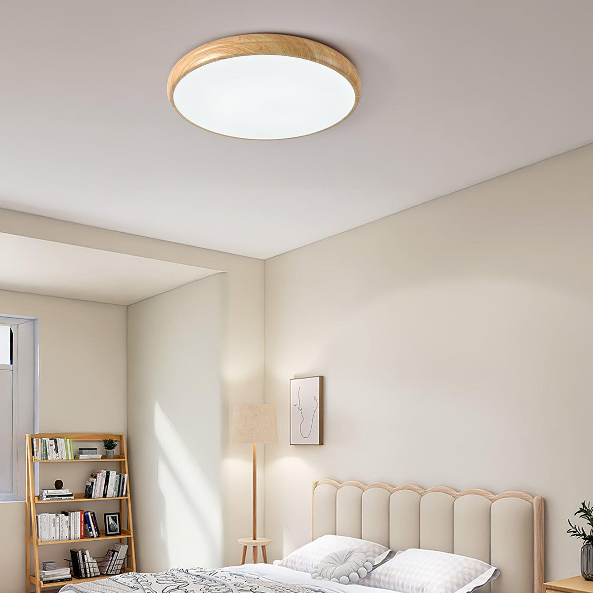 Silas Wood Grain Round Ceiling Light